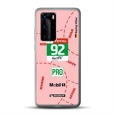 Pink Pig Porsche RSR Livery - Personnalisé coque pour Huawei