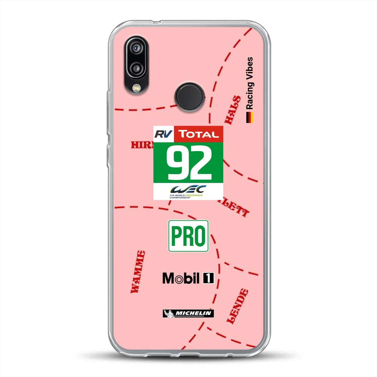 Pink Pig Porsche RSR Livery - Personnalisé coque pour Huawei