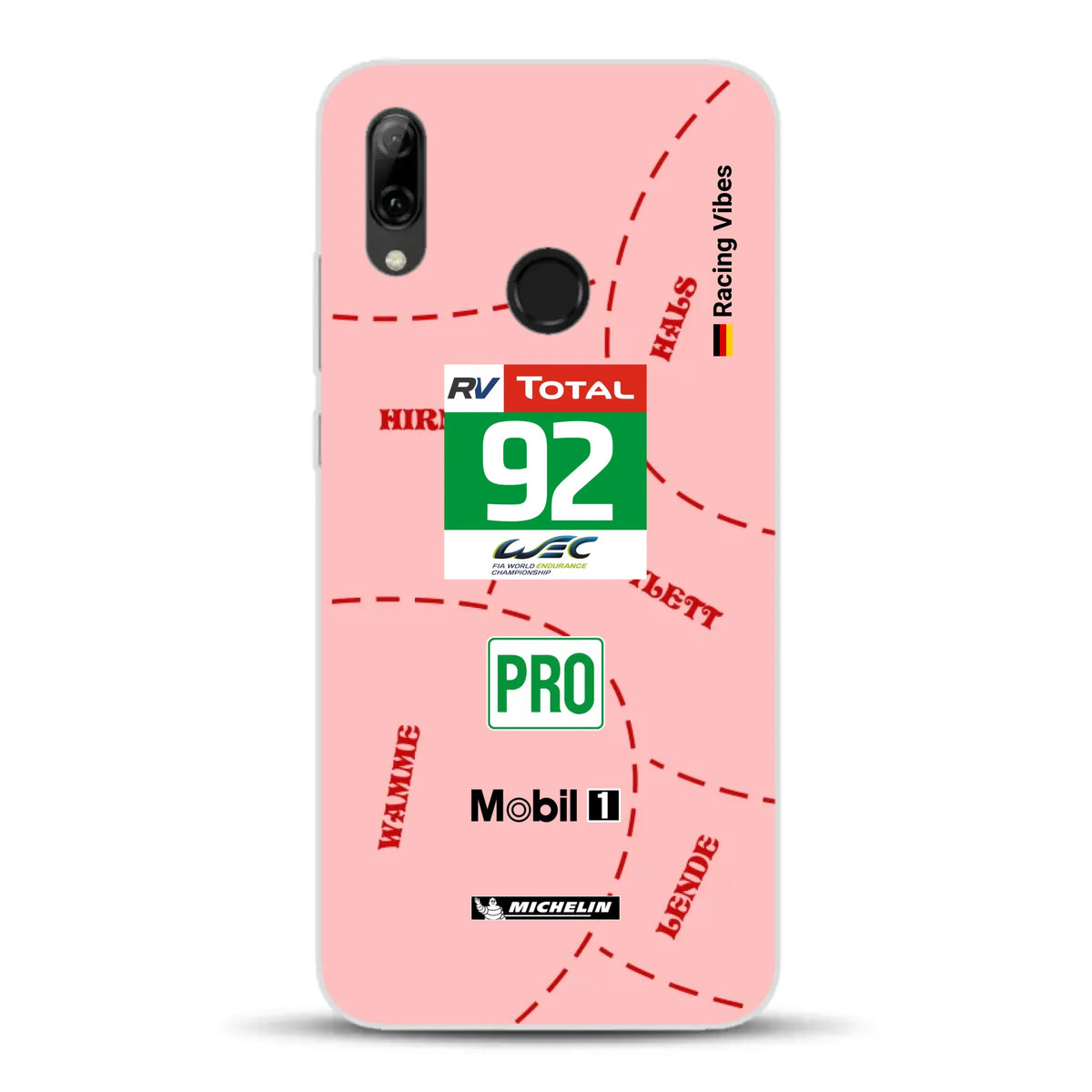 Pink Pig Porsche RSR Livery - Personnalisé coque pour Huawei