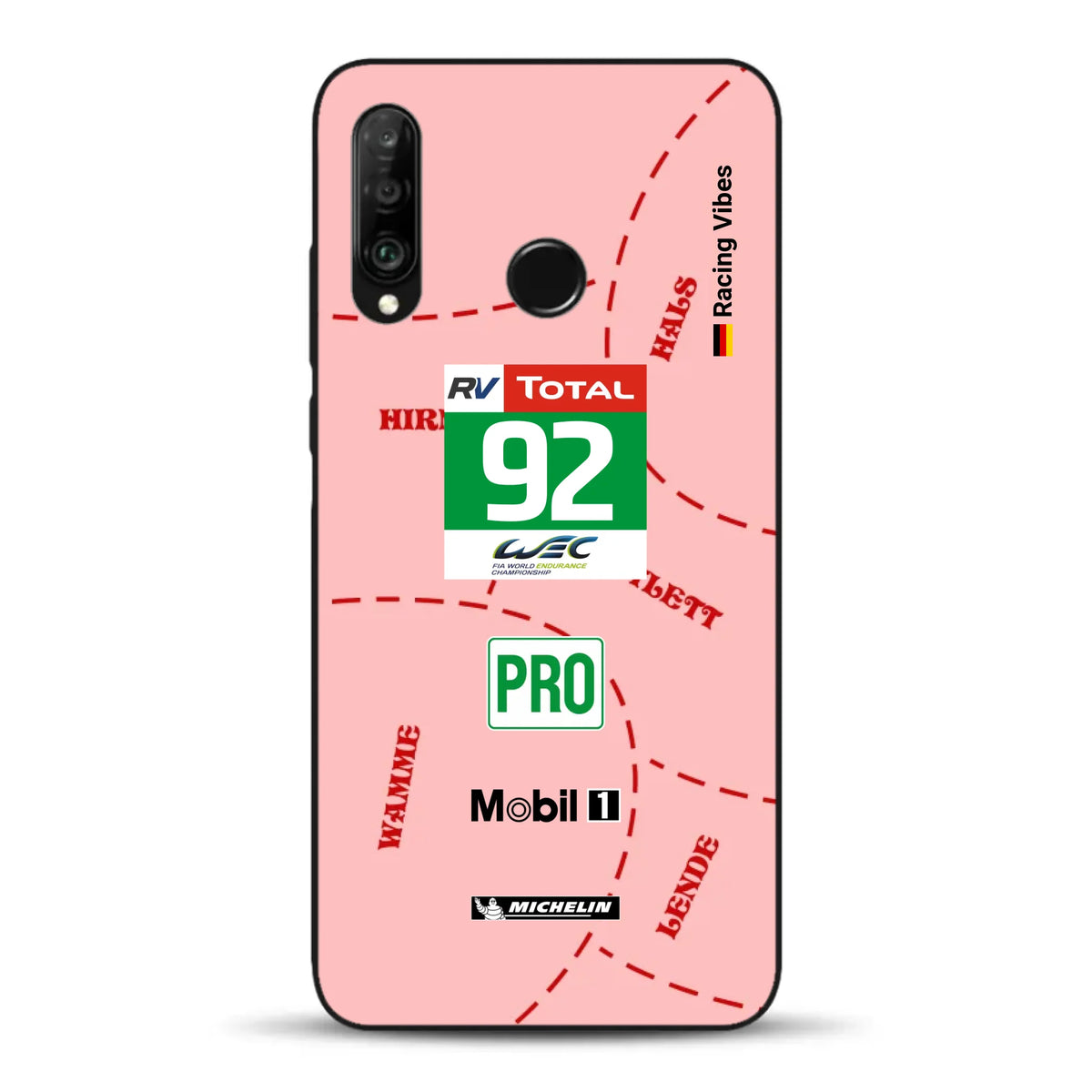 Pink Pig Porsche RSR Livery - Personnalisé coque pour Huawei