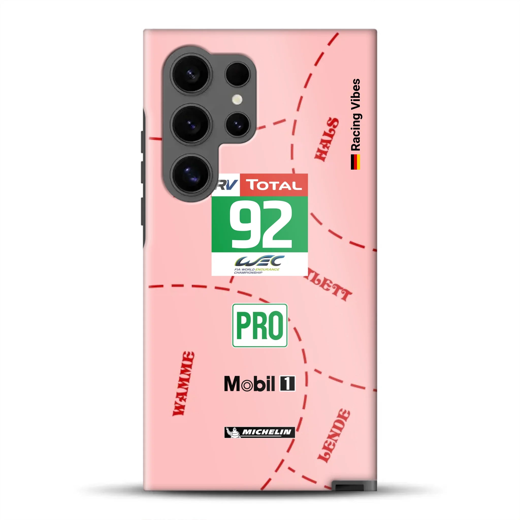Pink Pig Porsche RSR Livery - Individuelle Premium Hülle für Samsung