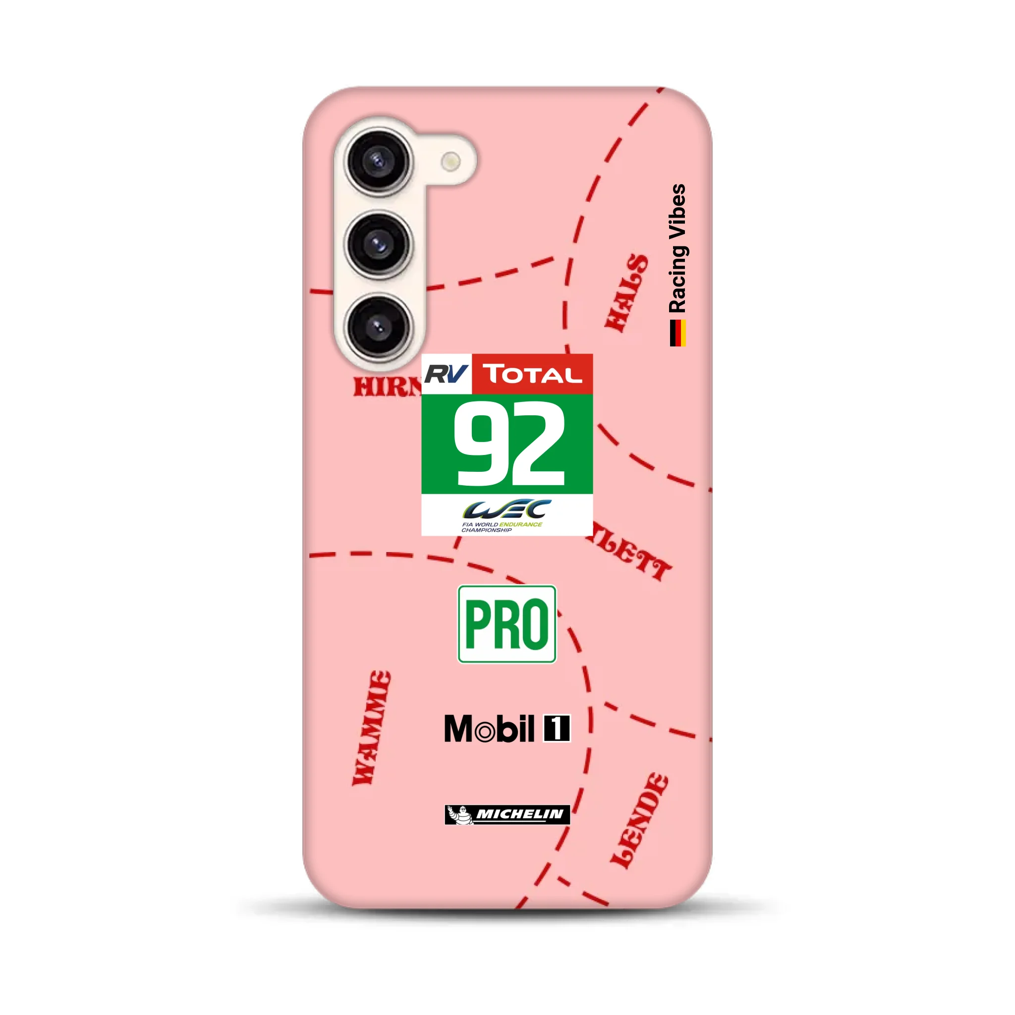 Pink Pig Porsche RSR Livery - Individuelle Premium Hülle für Samsung