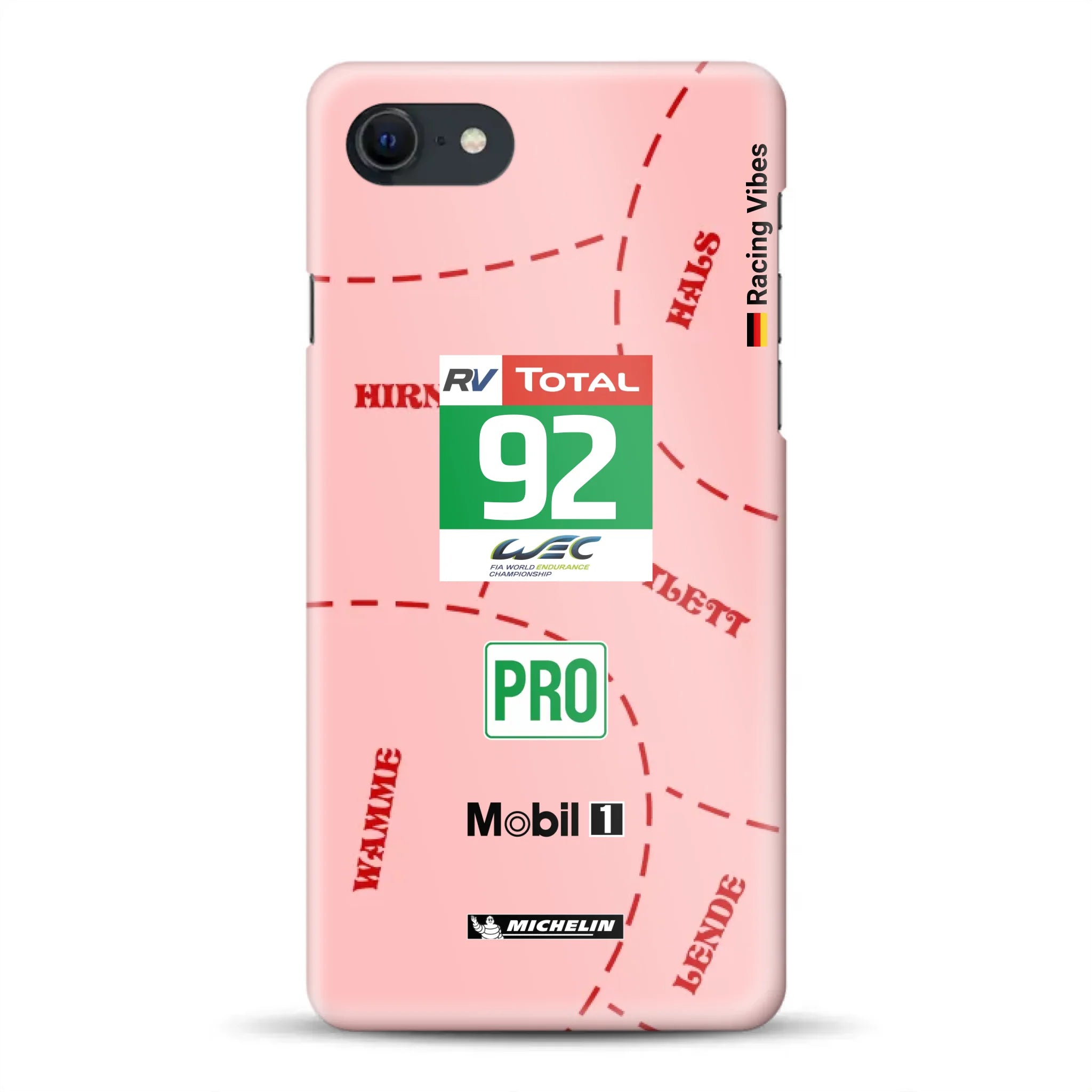 Pink Pig Porsche RSR Livery -  Hard case for iPhone