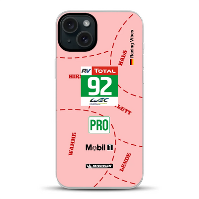 Pink Pig Porsche RSR Livery - Coque hybride personnalisée avec MagSafe