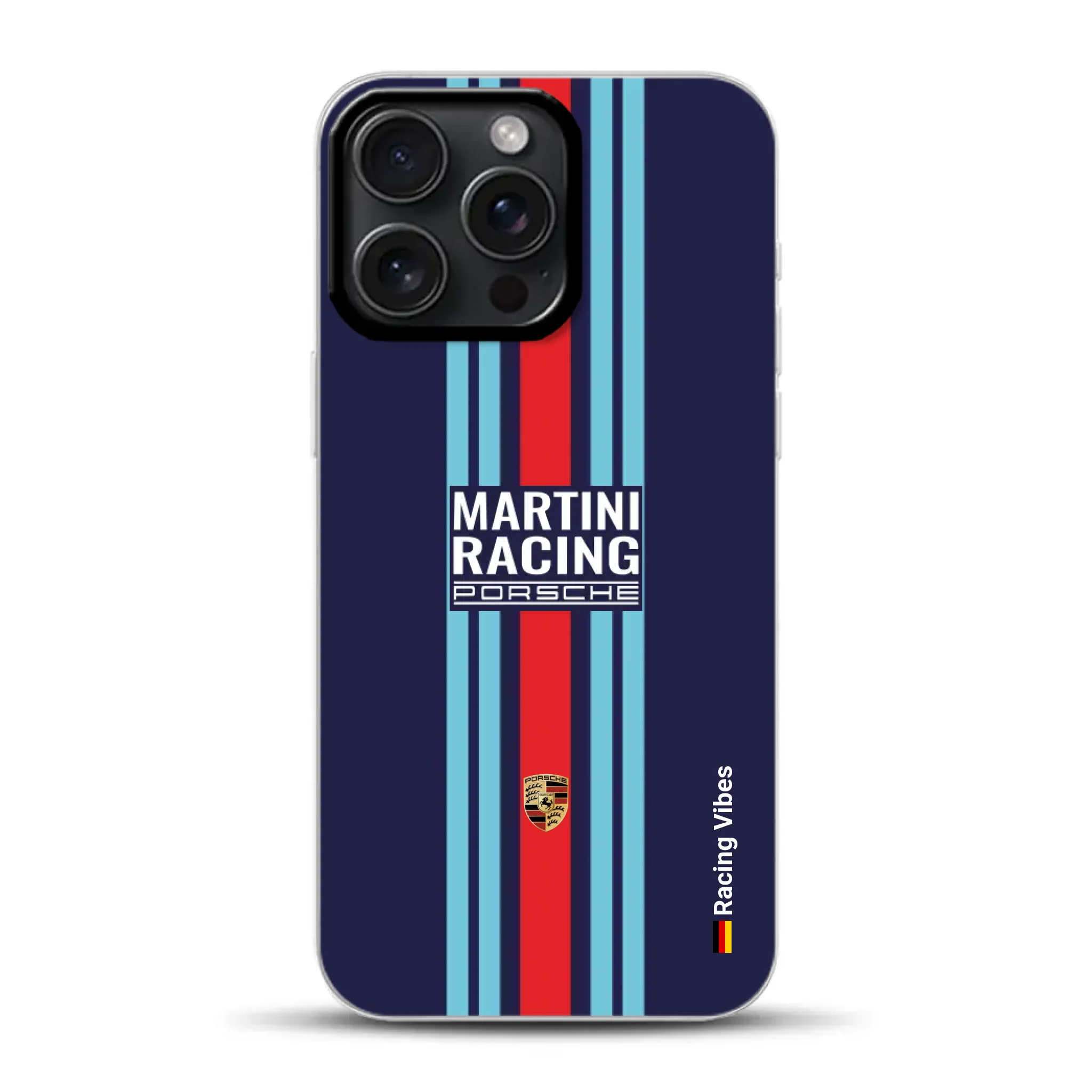 Martini Porsche Livery #2 - Coque hybride personnalisée avec MagSafe