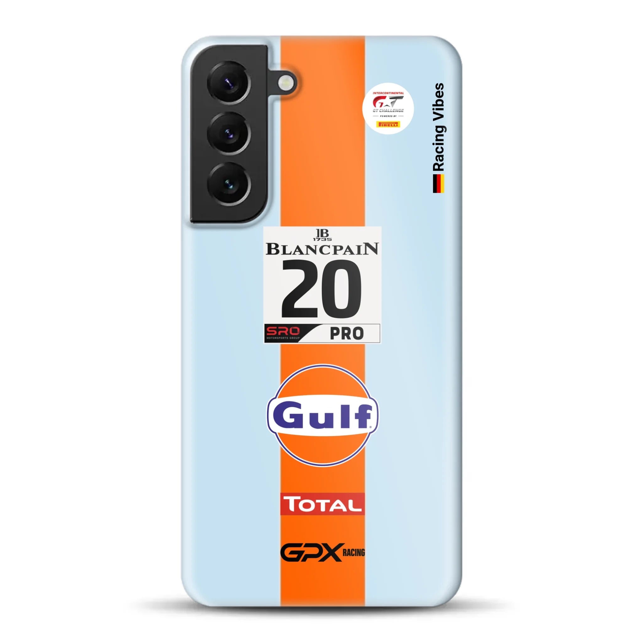 Gulf Porsche GT Livery - Individuelle Hardcase Hülle für Samsung
