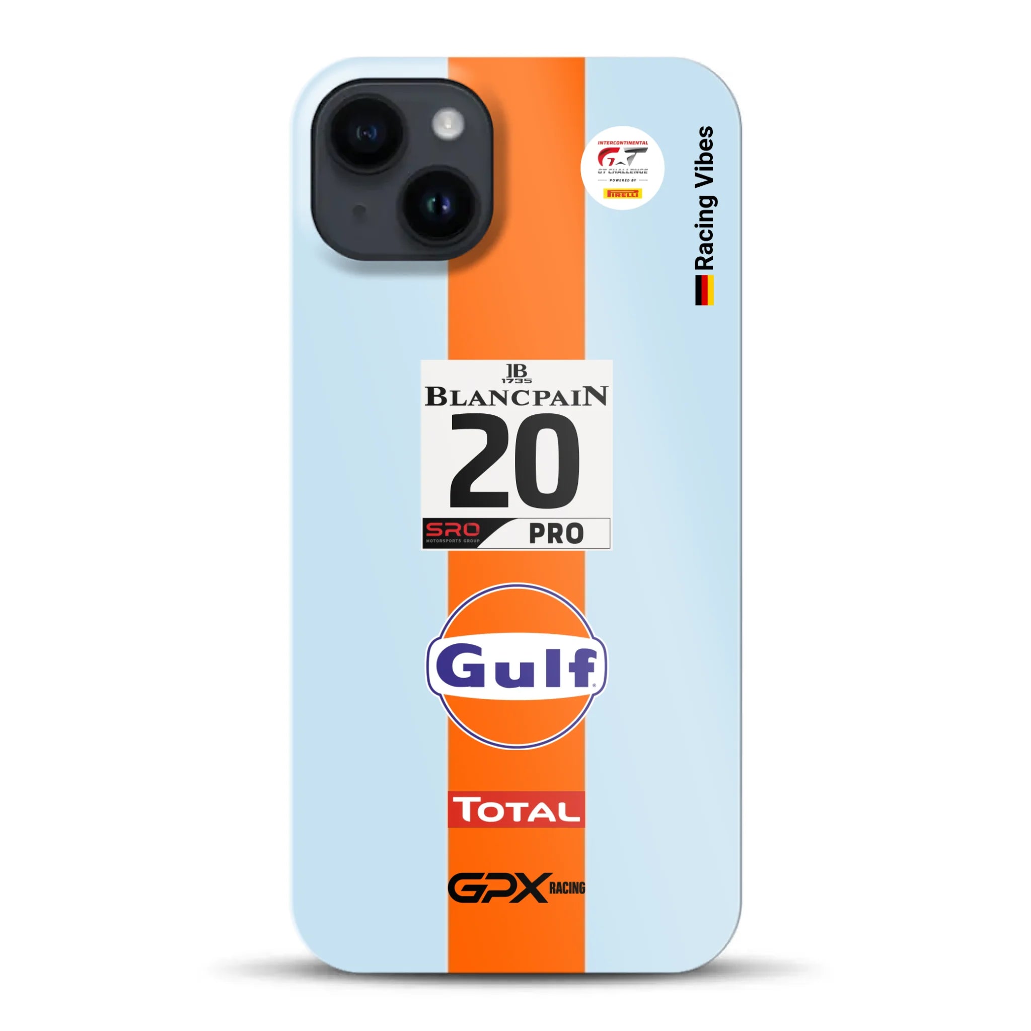 Gulf Porsche GT Livery - Individuelle Hardcase Hülle für iPhone