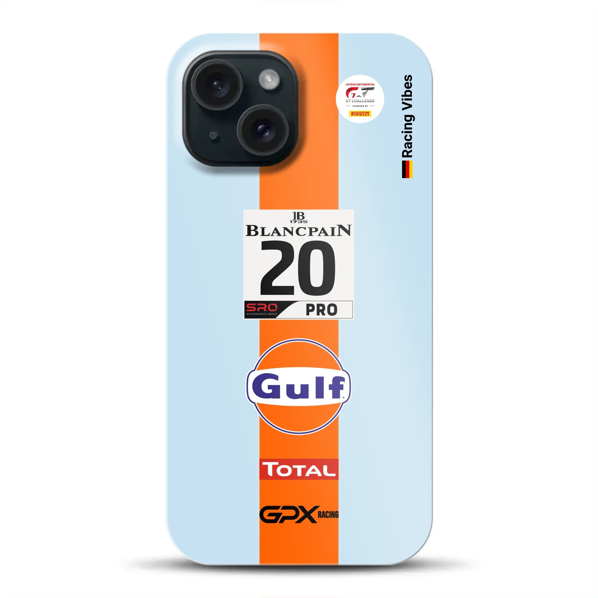 Gulf Porsche GT Livery - Individuelle Premium Hülle für iPhone