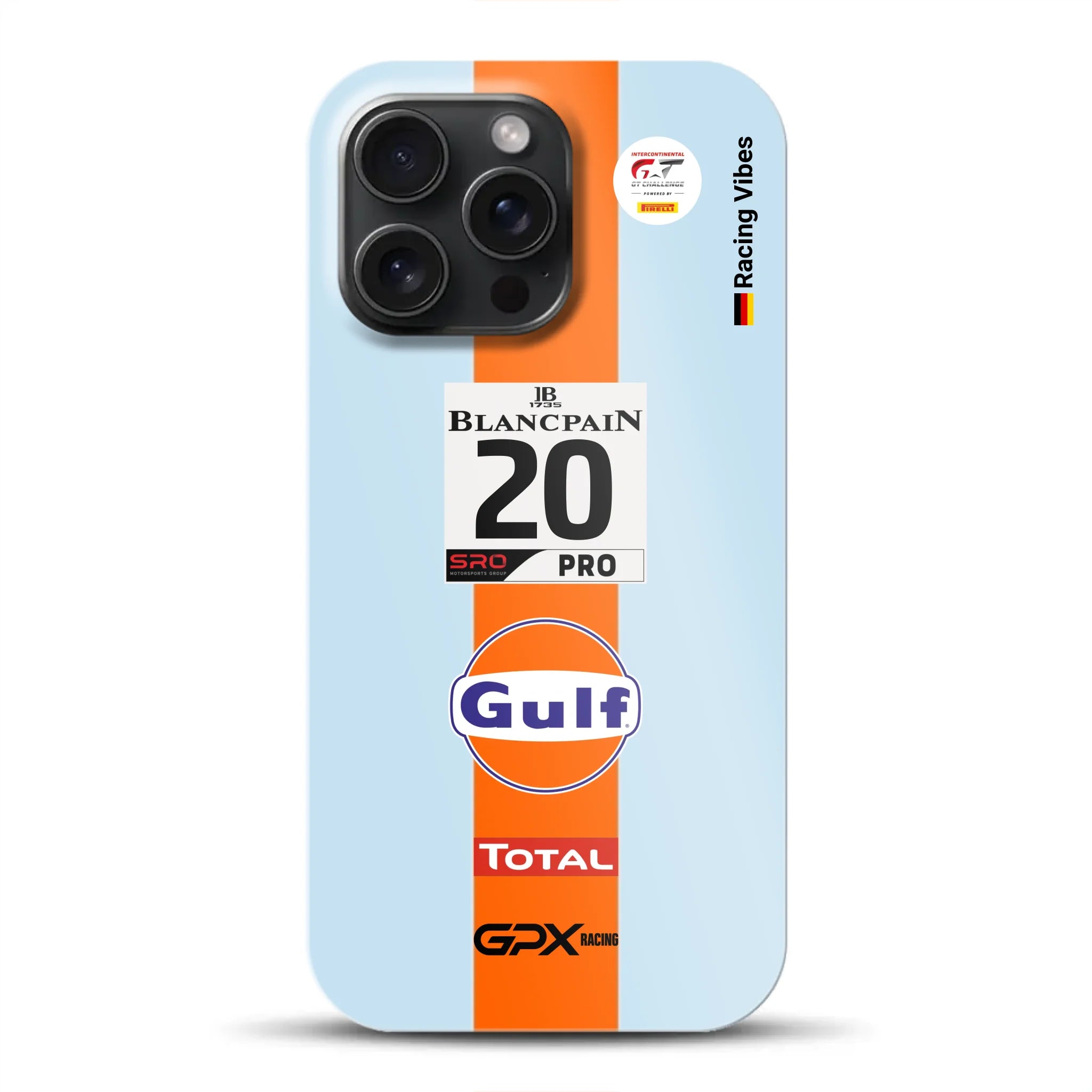 Gulf Porsche GT Livery - Individuelle Premium Hülle für iPhone