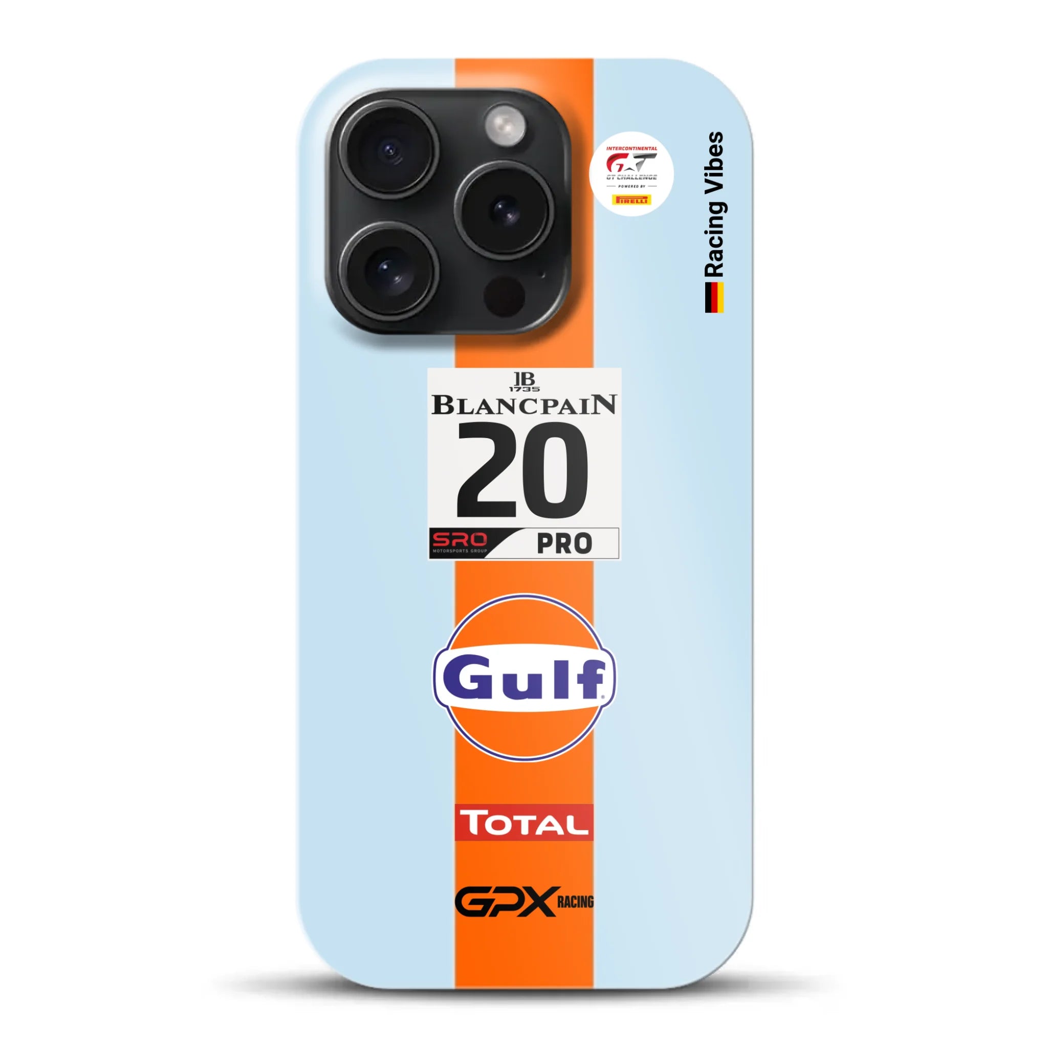 Gulf Porsche GT Livery - Individuelle Hardcase Hülle für iPhone
