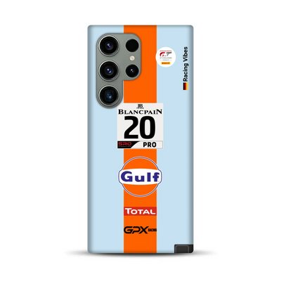 Gulf Porsche GT Livery  - Individuelle Premium Hülle für Samsung