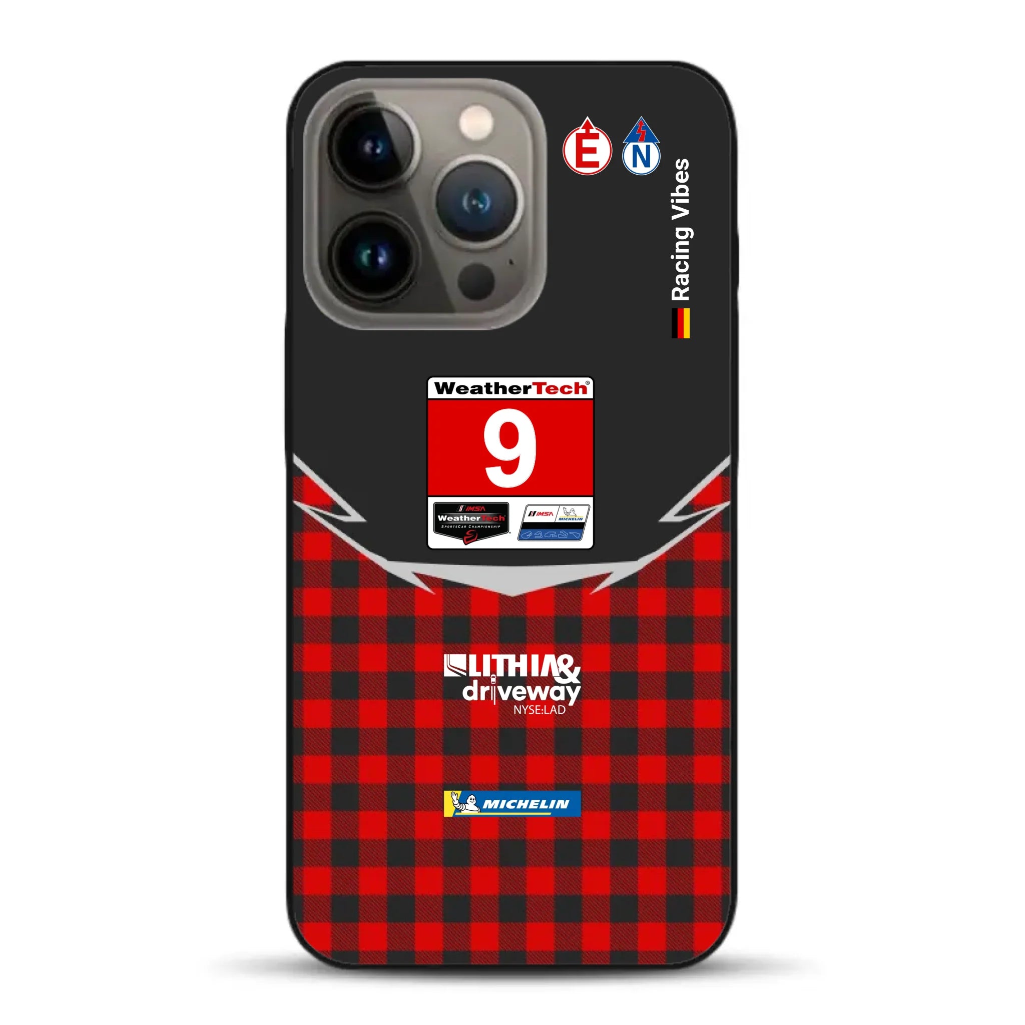 Pfaff Lamborghini Temerario GT3 IMSA 2026 Livery - Housse de téléphone portable personnalisée pour iPhone
