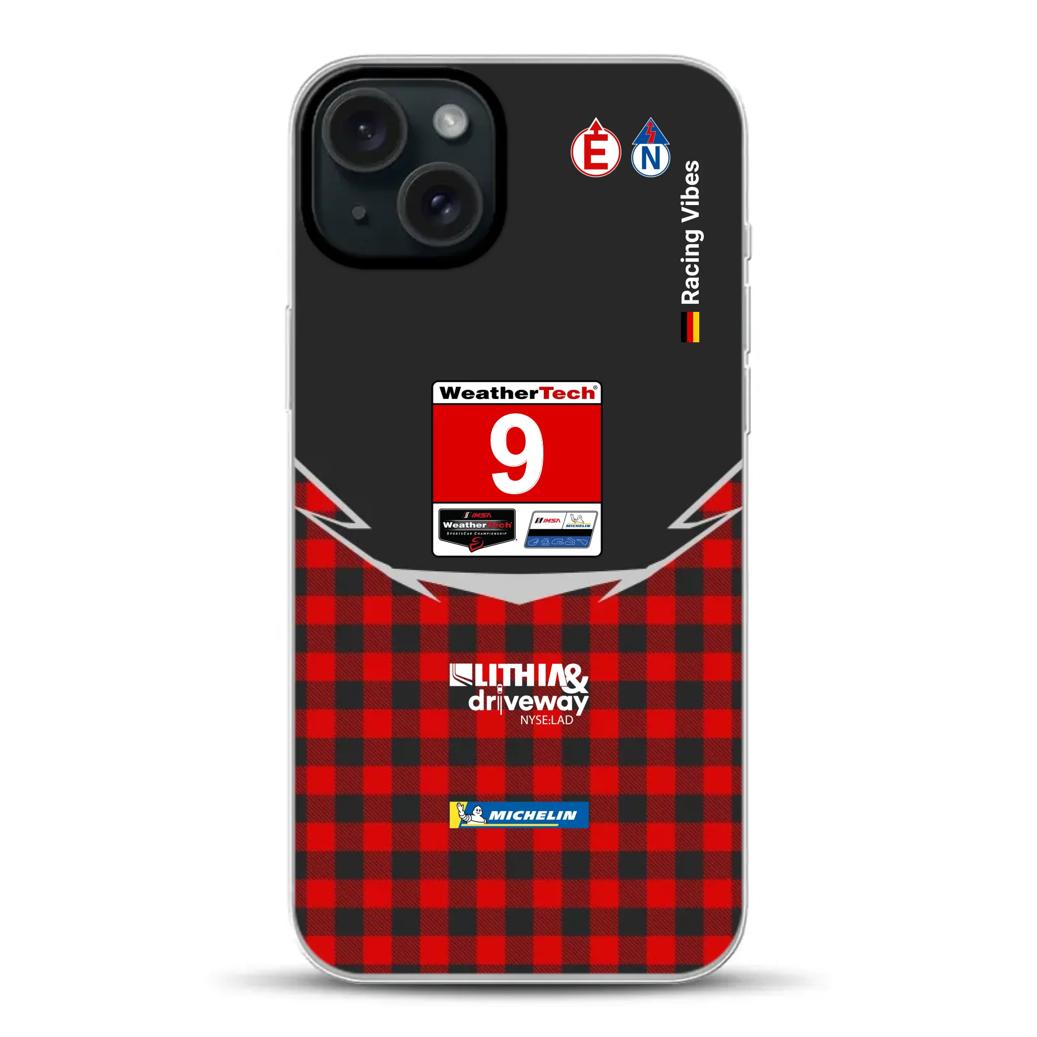 Pfaff Lamborghini Temerario GT3 IMSA 2026 Livery - Housse de téléphone portable personnalisée pour iPhone