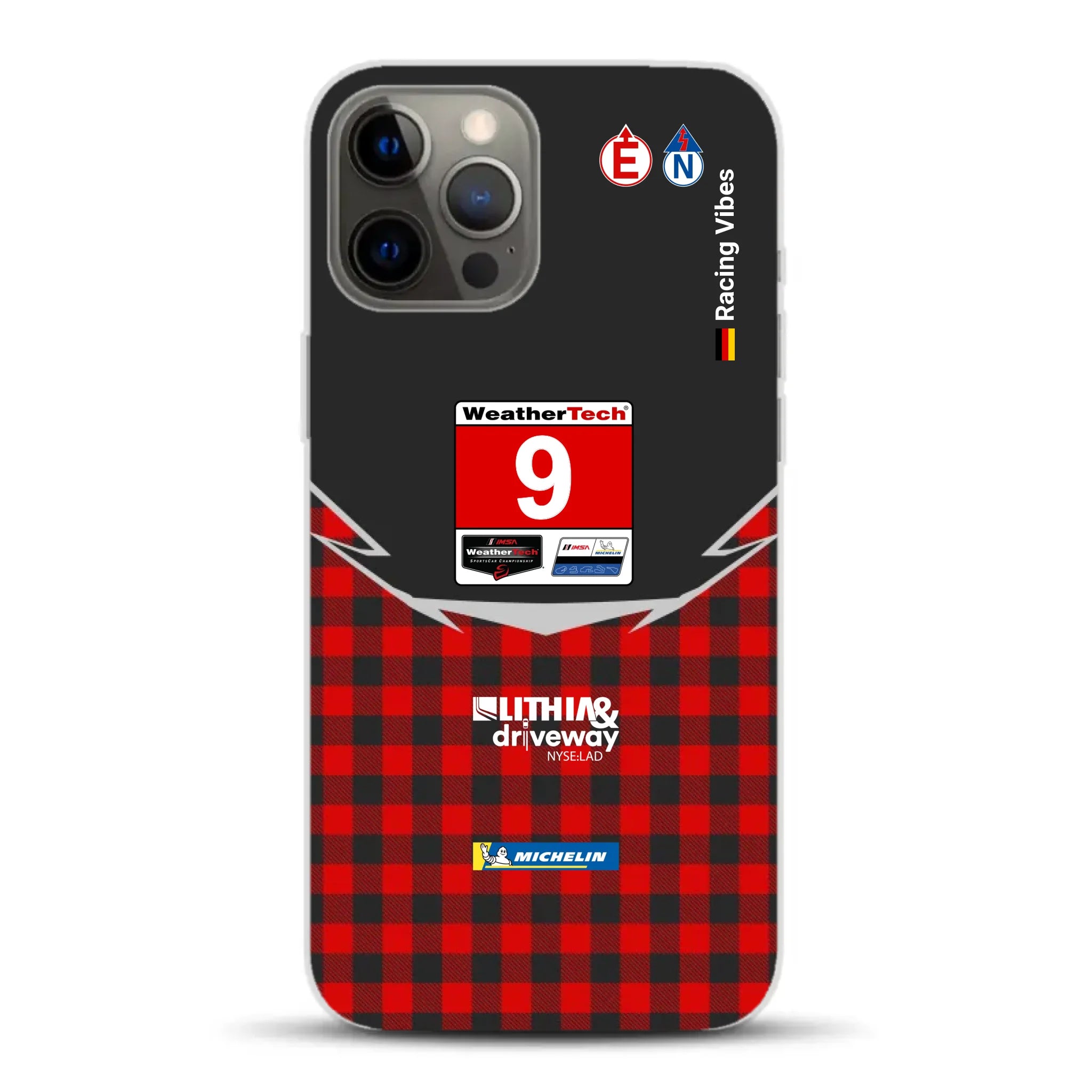 Pfaff Lamborghini Temerario GT3 IMSA 2026 Livery - Housse de téléphone portable personnalisée pour iPhone