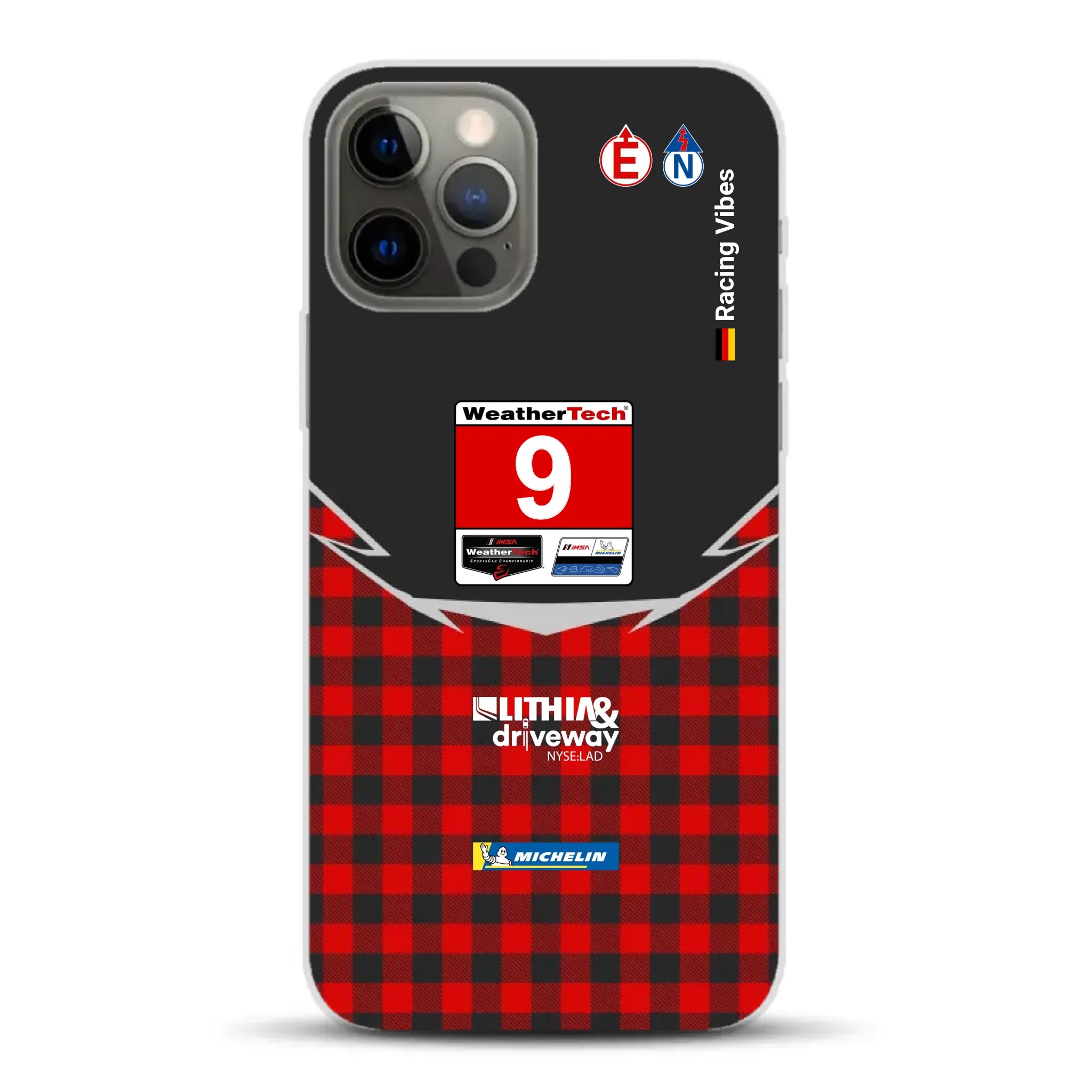 Pfaff Lamborghini Temerario GT3 IMSA 2026 Livery - Housse de téléphone portable personnalisée pour iPhone