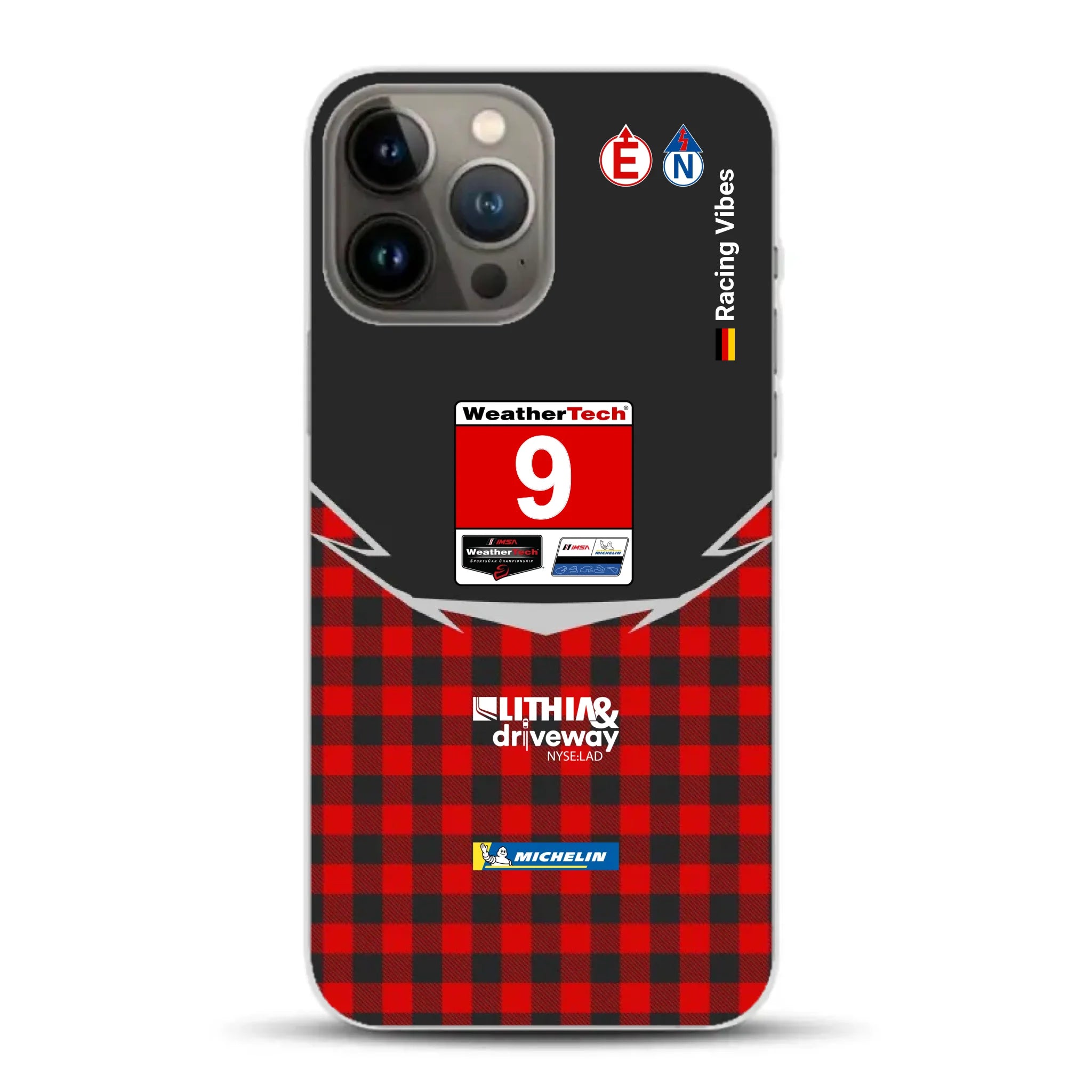 Pfaff Lamborghini Temerario GT3 IMSA 2026 Livery - Housse de téléphone portable personnalisée pour iPhone