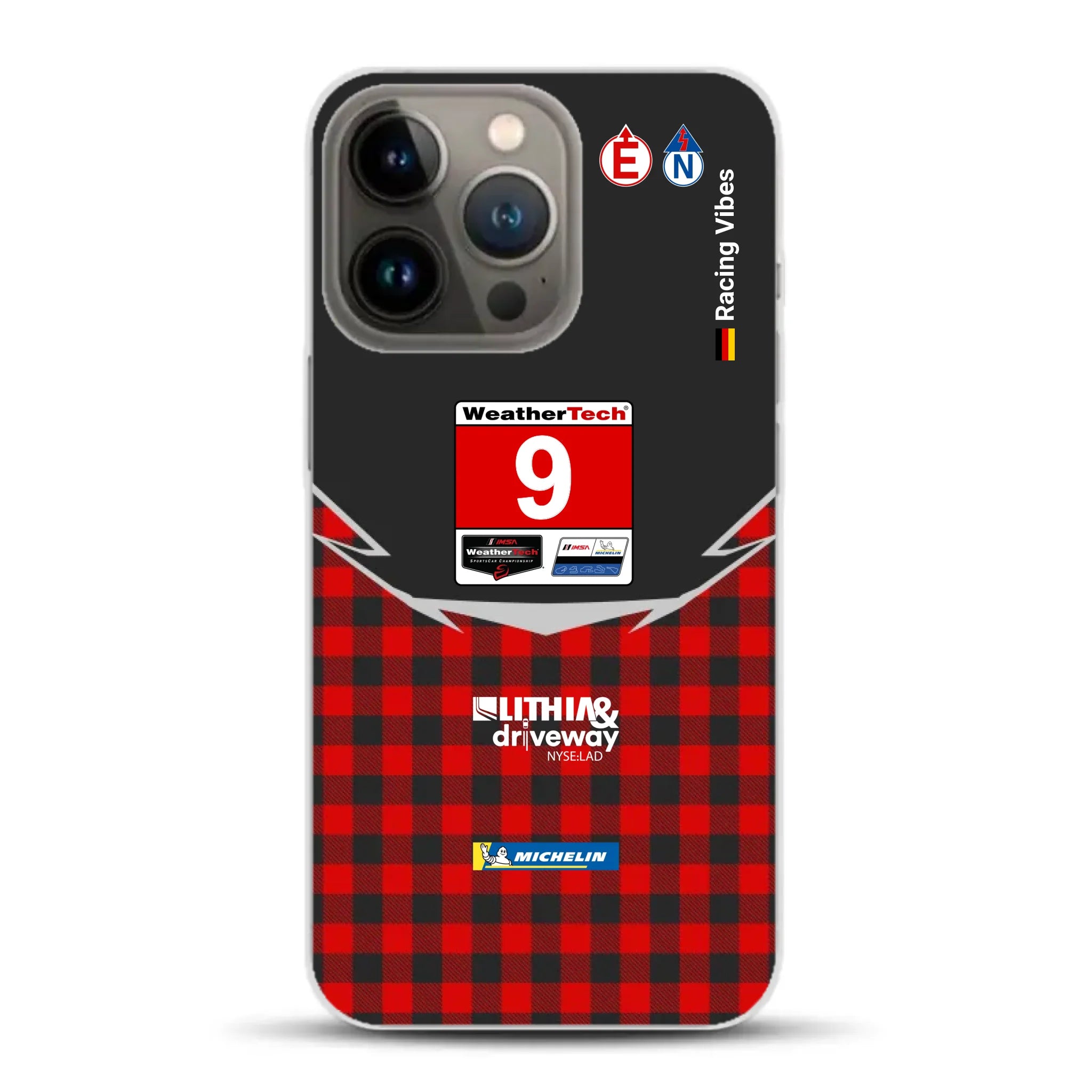 Pfaff Lamborghini Temerario GT3 IMSA 2026 Livery - Housse de téléphone portable personnalisée pour iPhone