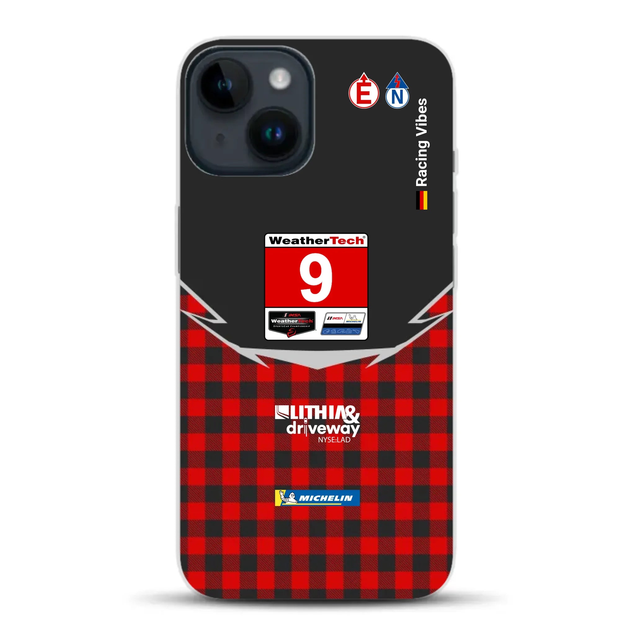 Pfaff Lamborghini Temerario GT3 IMSA 2026 Livery - Housse de téléphone portable personnalisée pour iPhone