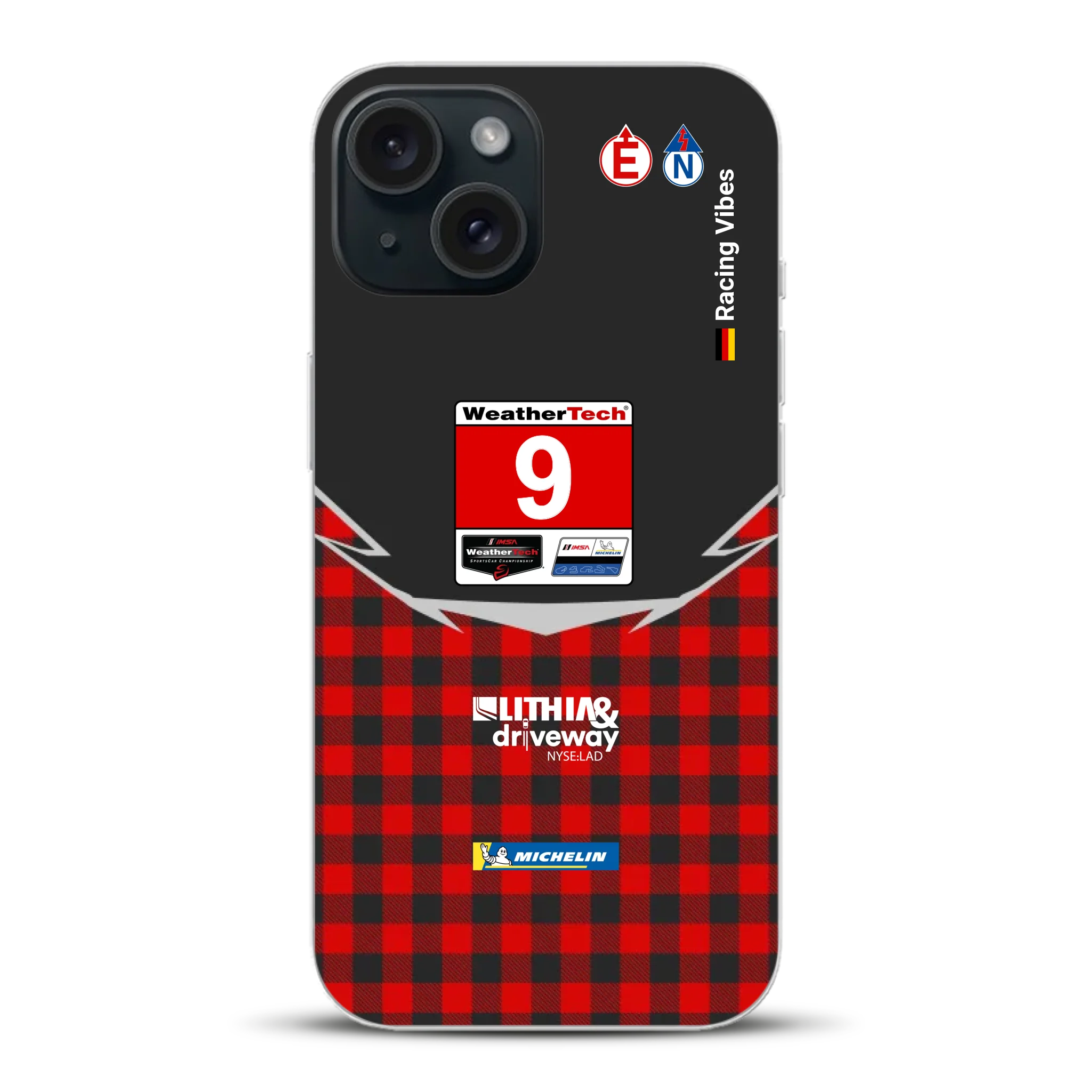 Pfaff Lamborghini Temerario GT3 IMSA 2026 Livery - Housse de téléphone portable personnalisée pour iPhone