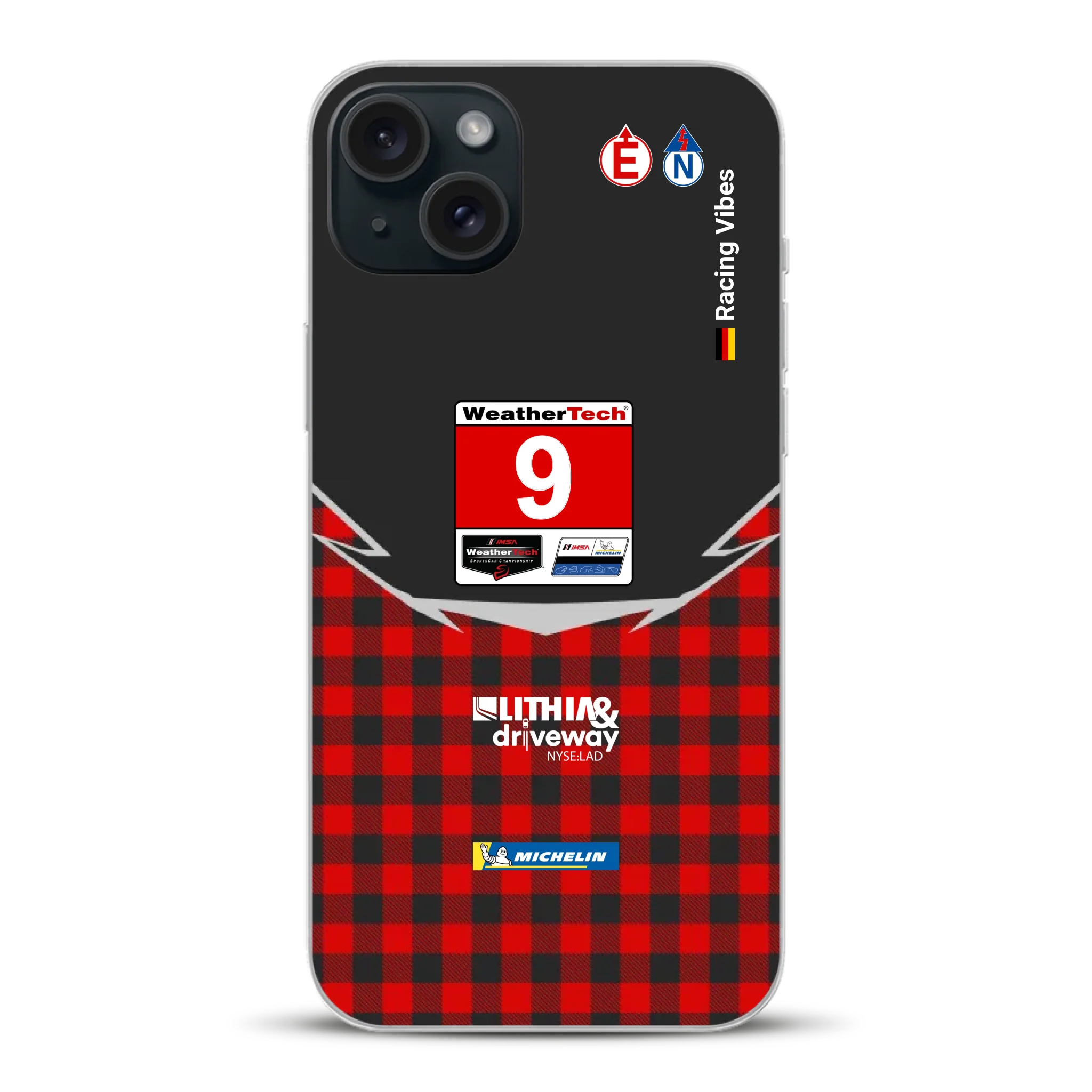 Pfaff Lamborghini Temerario GT3 IMSA 2026 Livery - Housse de téléphone portable personnalisée pour iPhone