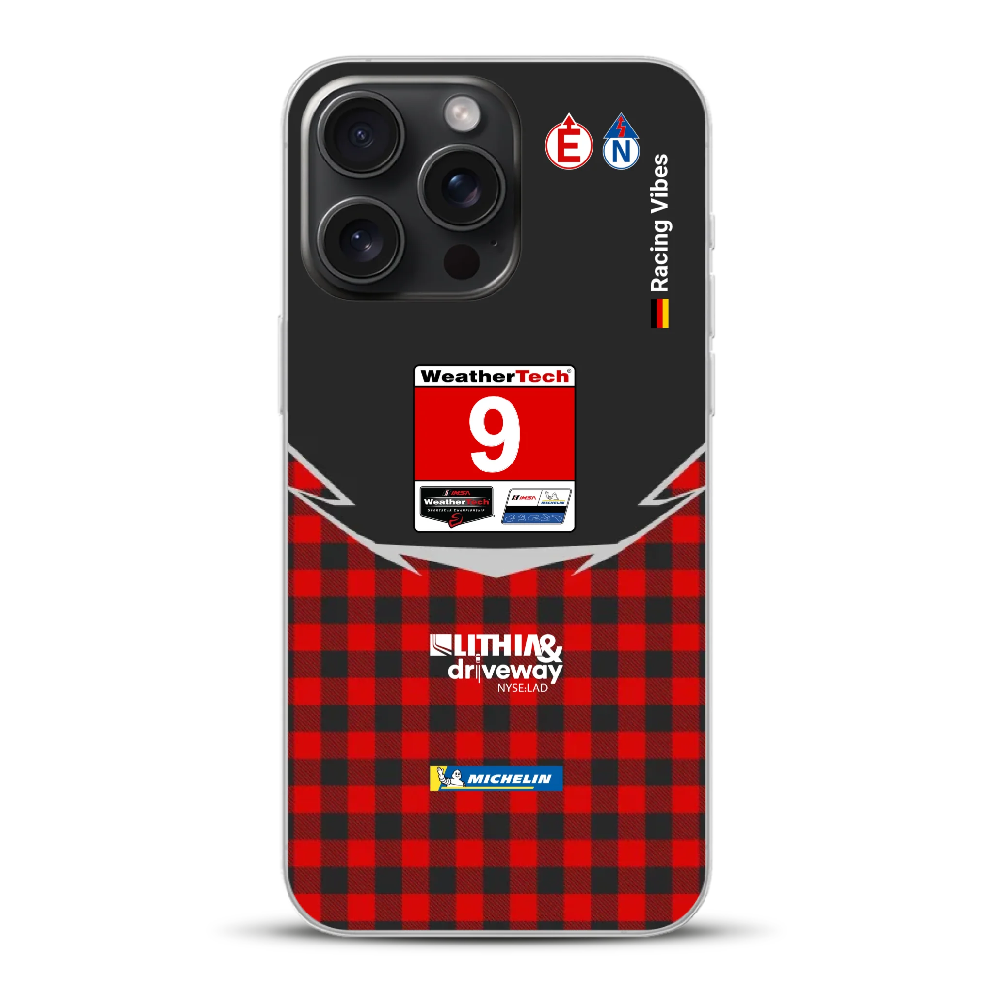 Pfaff Lamborghini Temerario GT3 IMSA 2026 Livery - Housse de téléphone portable personnalisée pour iPhone
