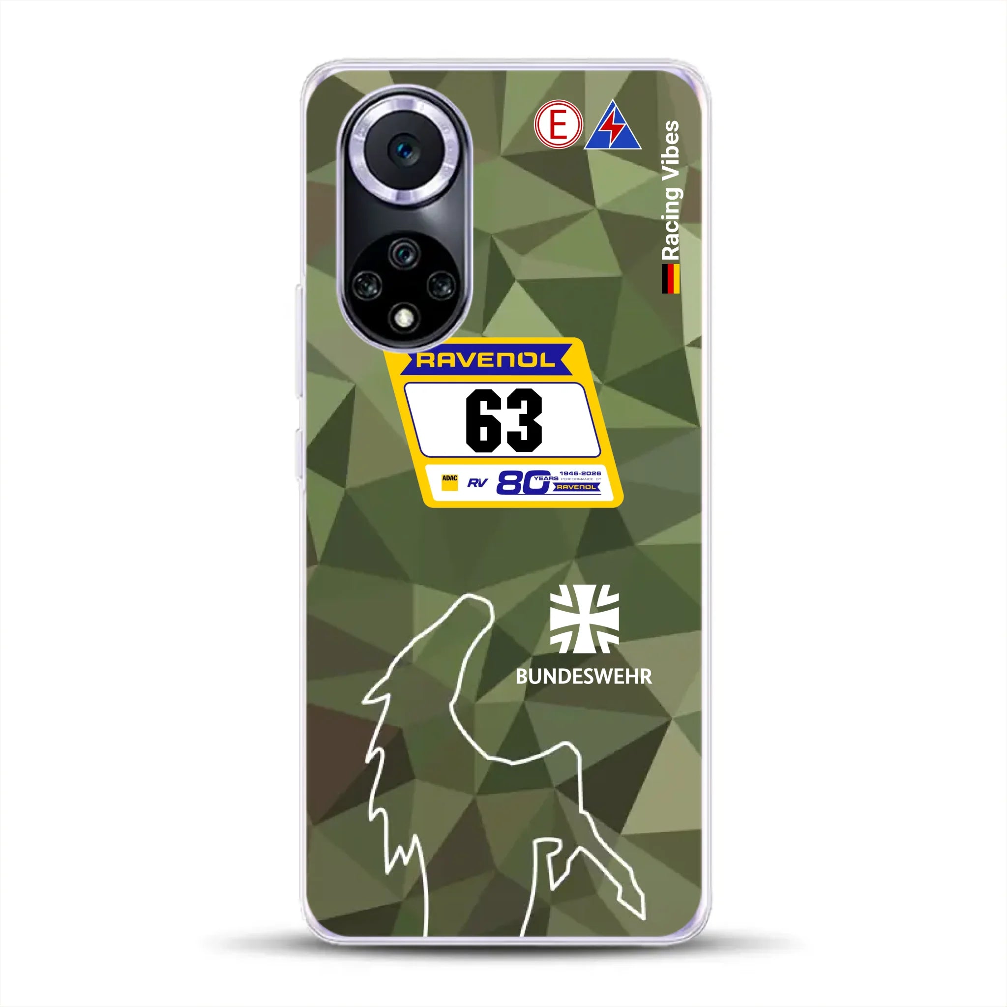 HRT Mustang GT3 24h Nürburgring 2026 Livery - Housse de téléphone portable personnalisée pour Huawei