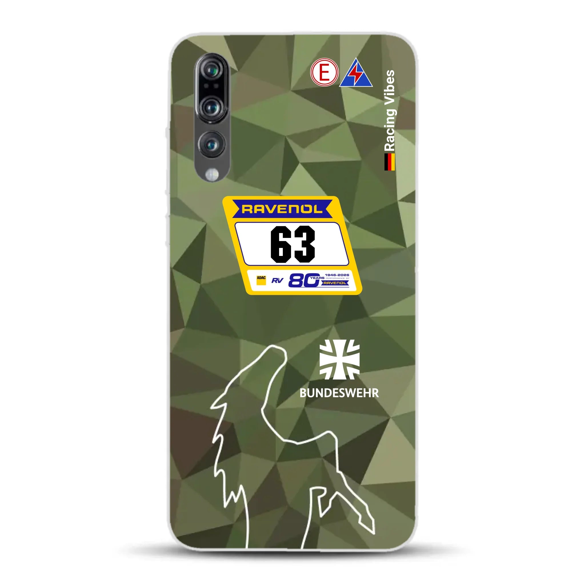 HRT Mustang GT3 24h Nürburgring 2026 Livery - Housse de téléphone portable personnalisée pour Huawei
