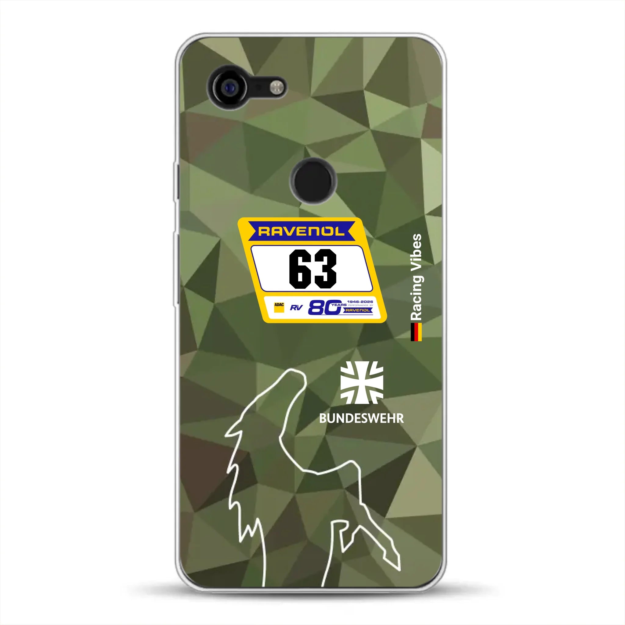 HRT Mustang GT3 24h Nürburgring 2026 Livery - Housse de téléphone portable personnalisée pour Google