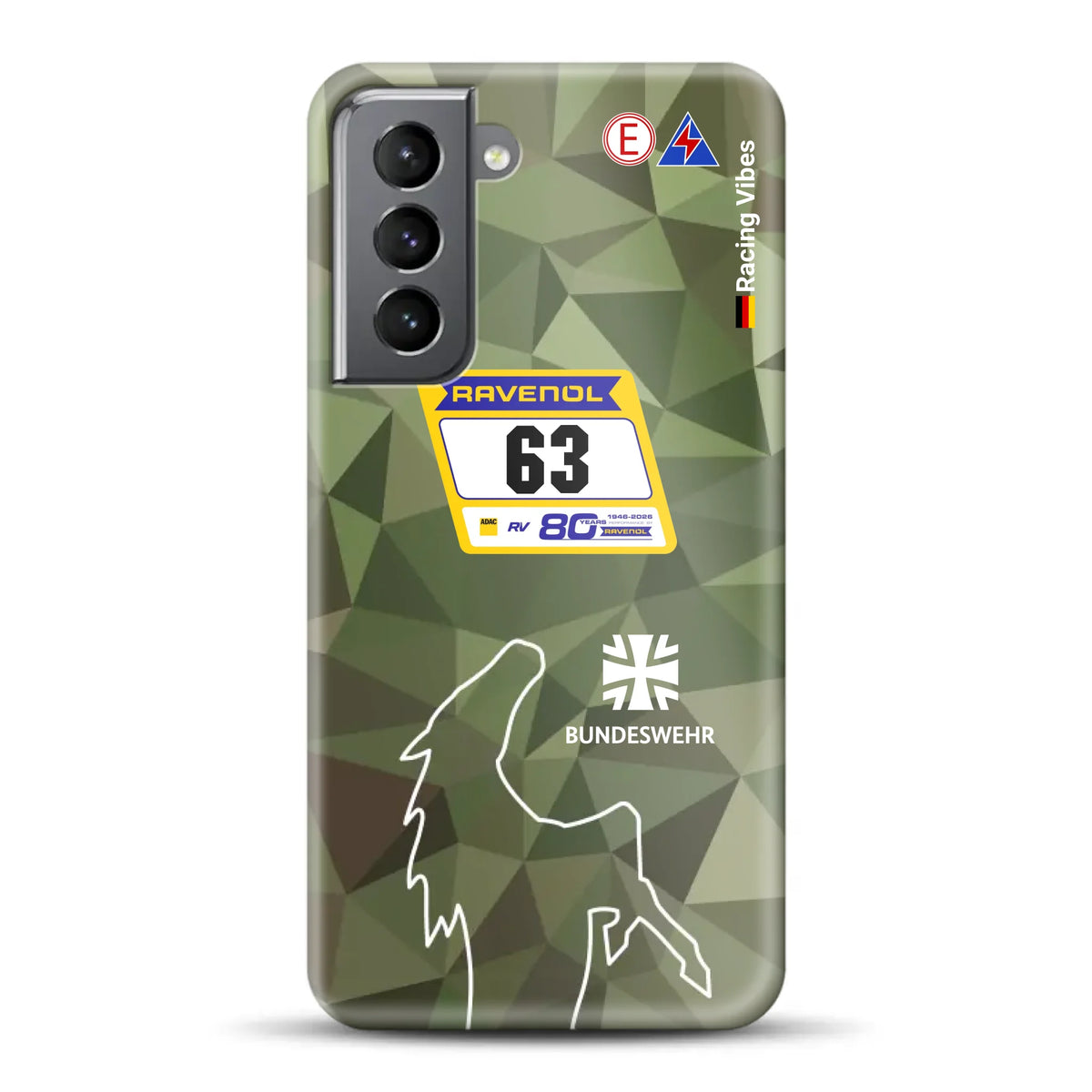 HRT Mustang GT3 24h Nürburgring 2026 Livery - Custodia rigida per Samsung