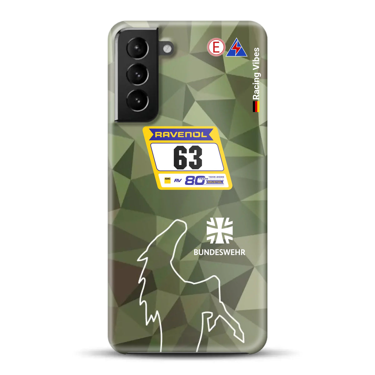 HRT Mustang GT3 24h Nürburgring 2026 Livery - Custodia rigida per Samsung
