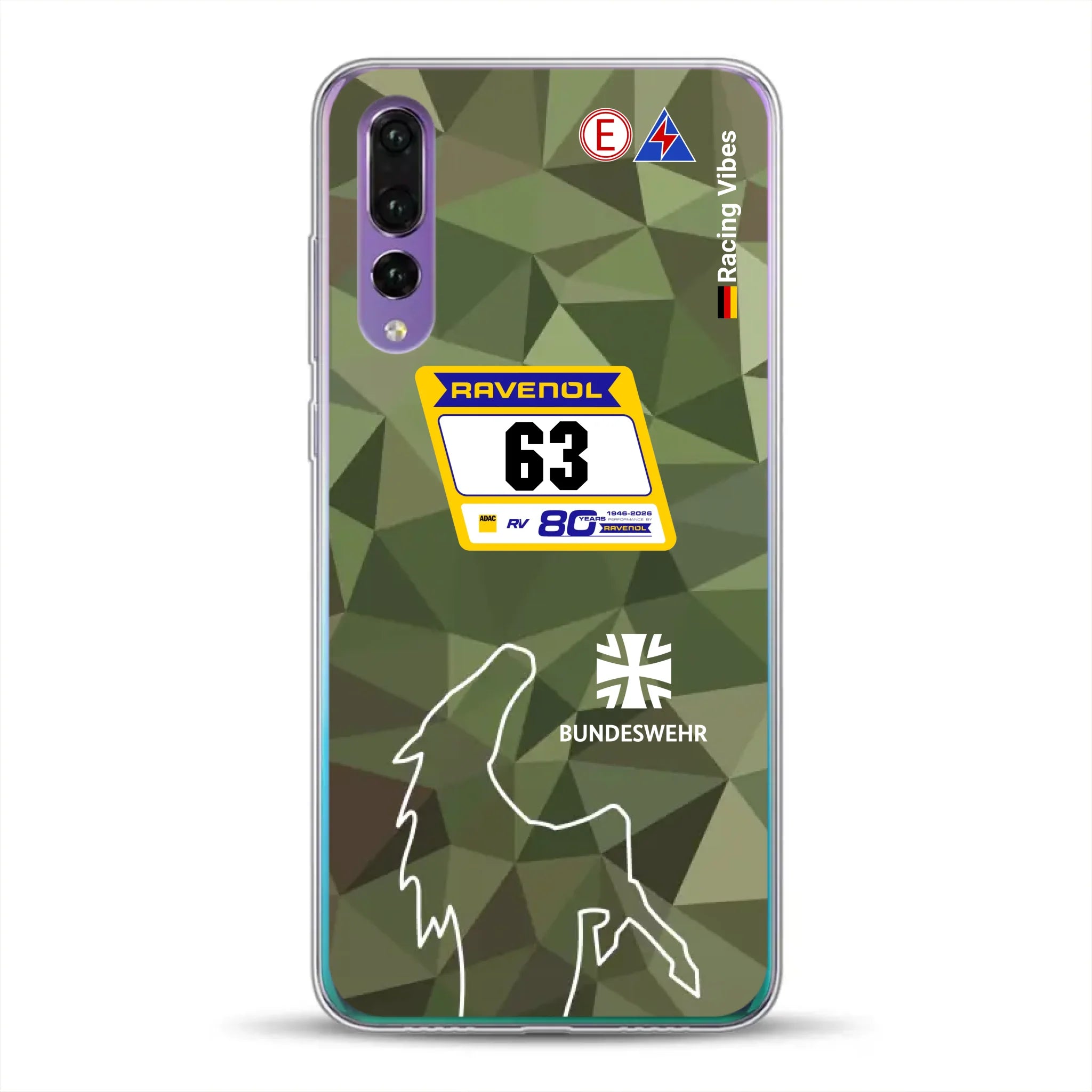 HRT Mustang GT3 24h Nürburgring 2026 Livery - Housse de téléphone portable personnalisée pour Huawei