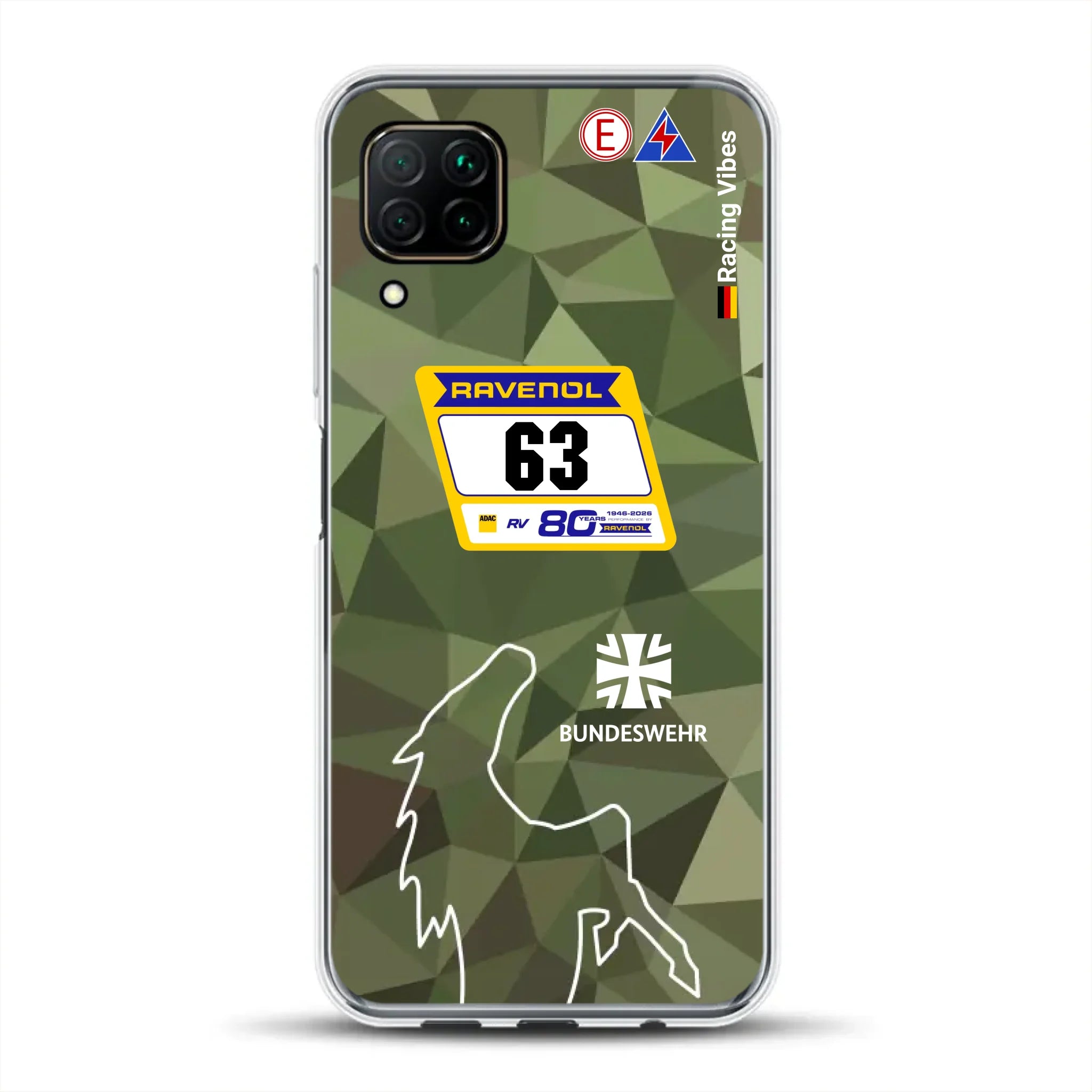 HRT Mustang GT3 24h Nürburgring 2026 Livery - Housse de téléphone portable personnalisée pour Huawei