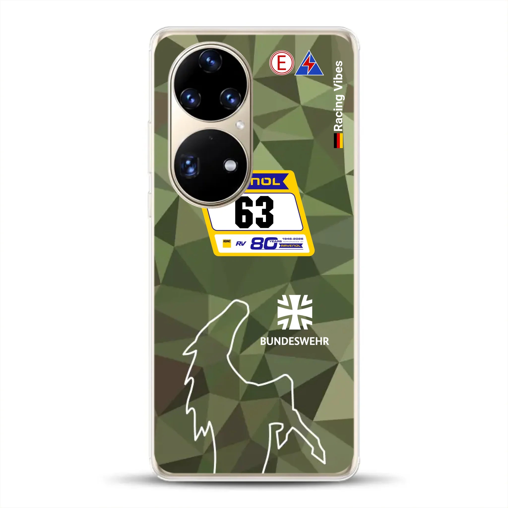 HRT Mustang GT3 24h Nürburgring 2026 Livery - Housse de téléphone portable personnalisée pour Huawei