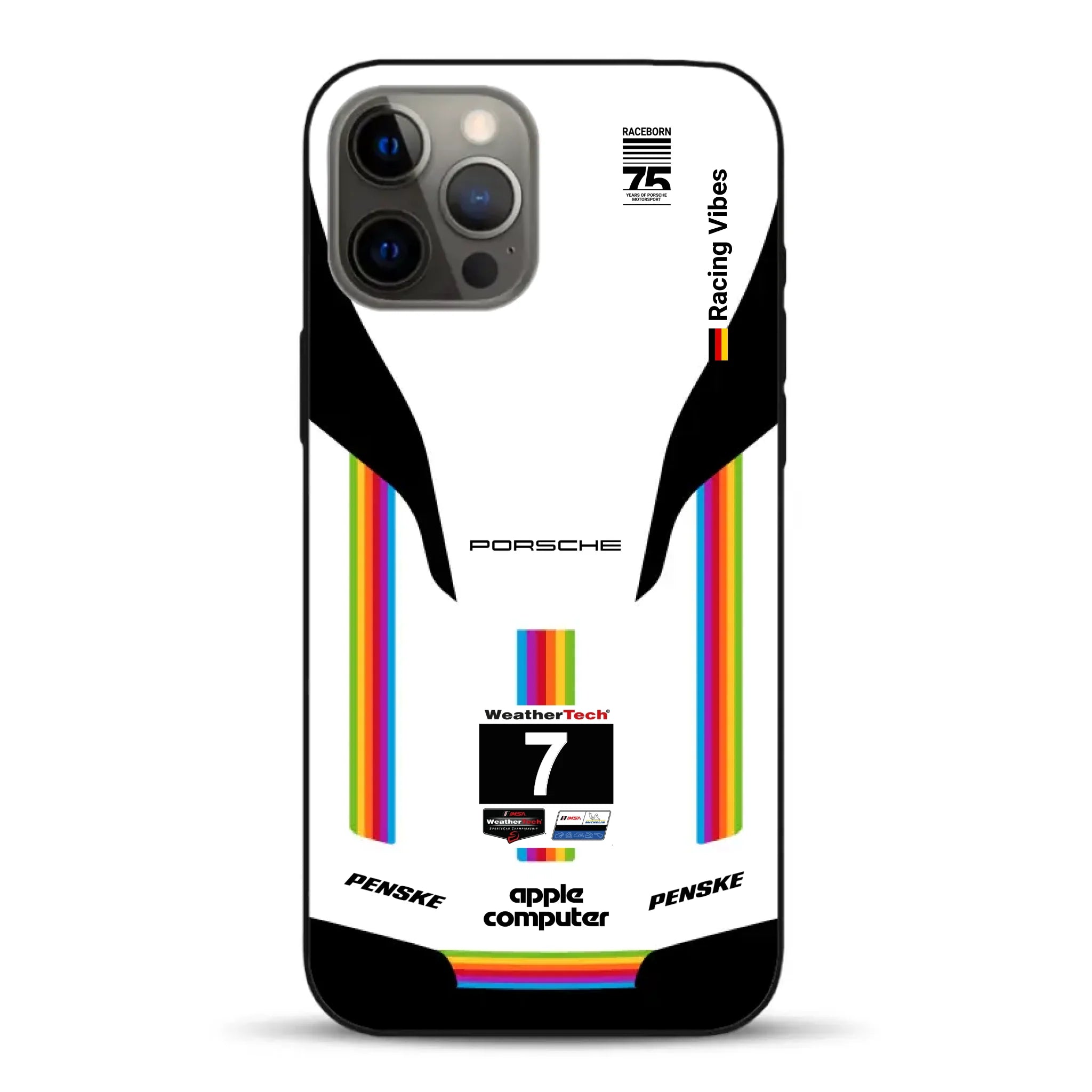 Porsche 963 Apple Retro Livery - Custodia per cellulare personalizzata per iPhone