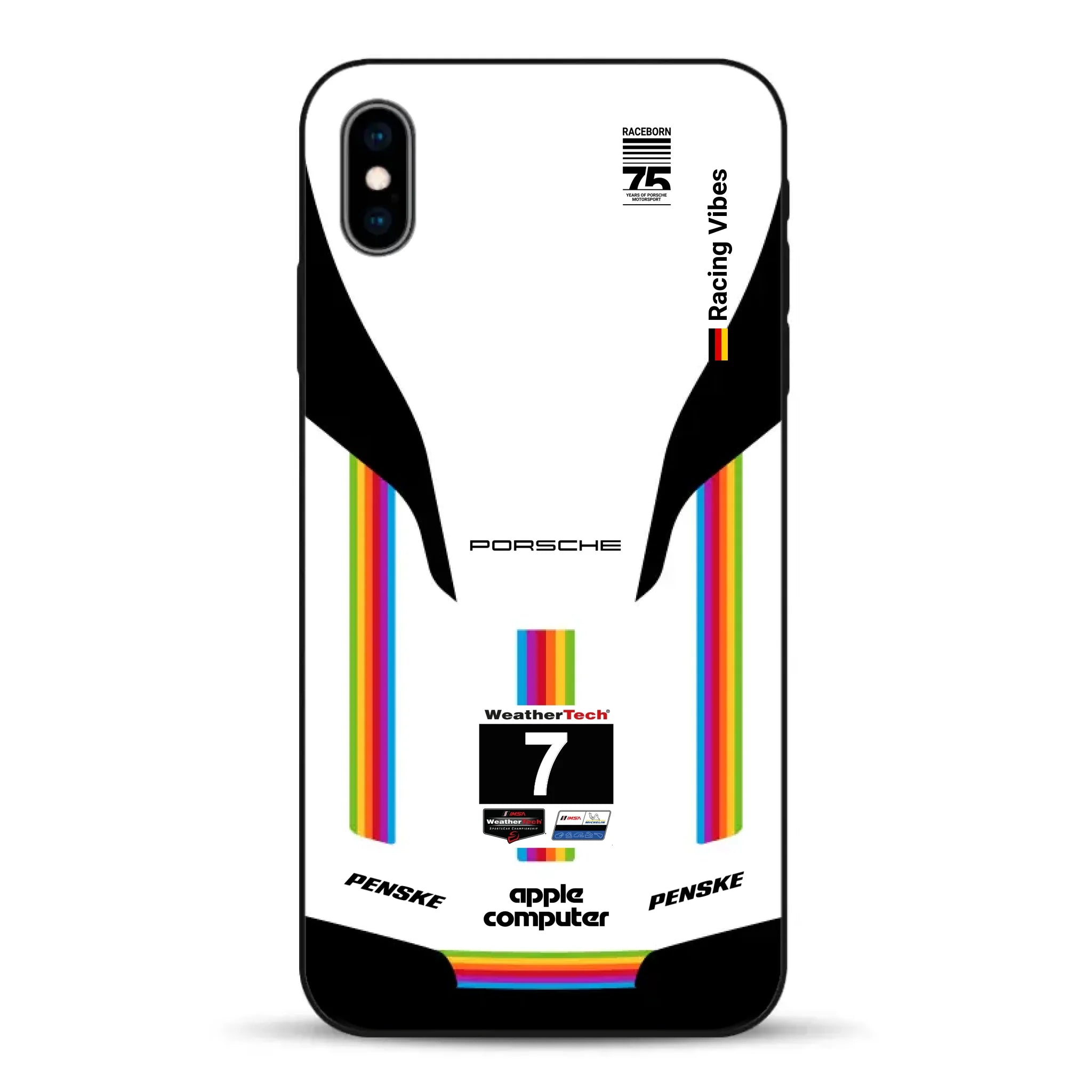 Porsche 963 Apple Retro Livery - Custodia per cellulare personalizzata per iPhone