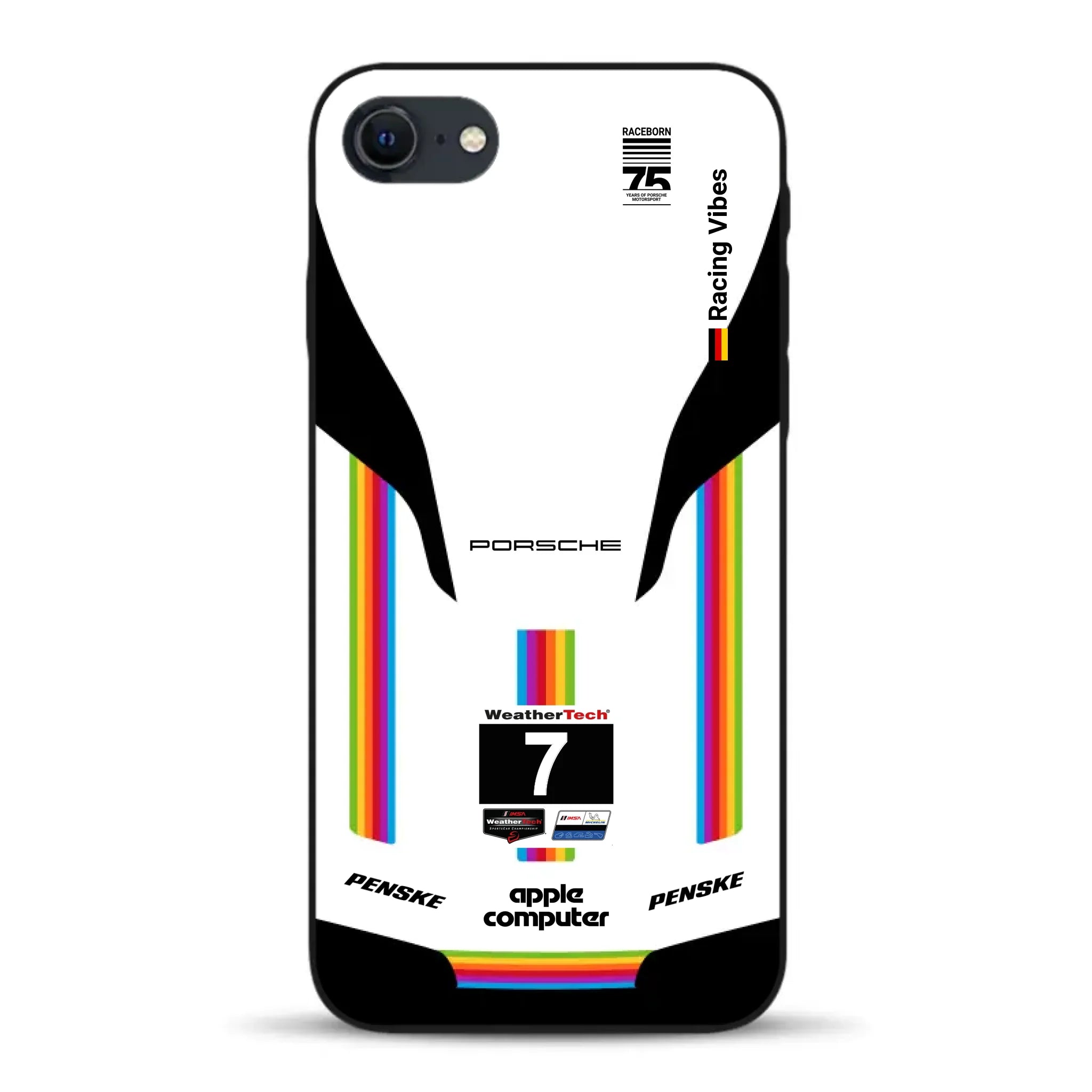 Porsche 963 Apple Retro Livery - Custodia per cellulare personalizzata per iPhone