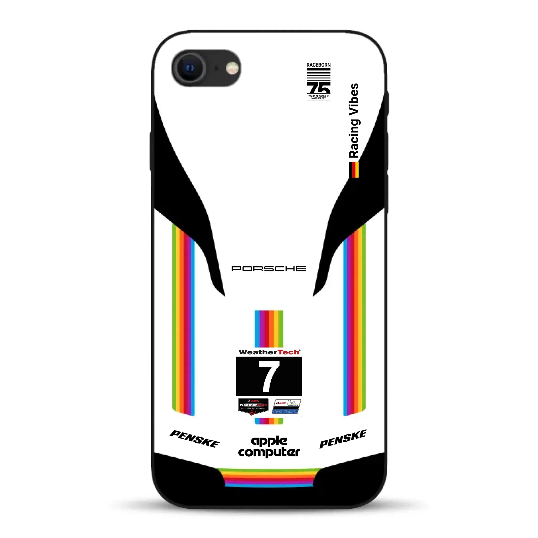 Porsche 963 Apple Retro Livery - Custodia per cellulare personalizzata per iPhone