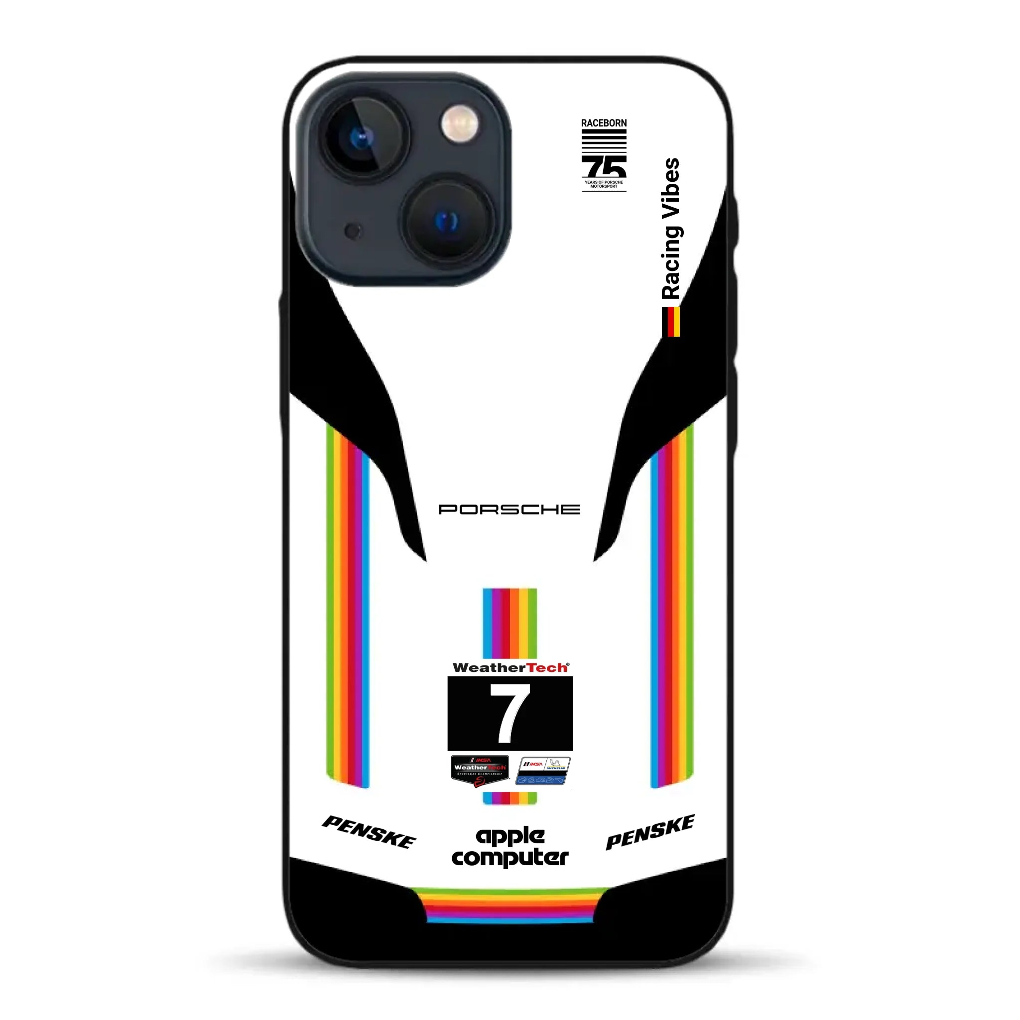 Porsche 963 Apple Retro Livery - Custodia per cellulare personalizzata per iPhone