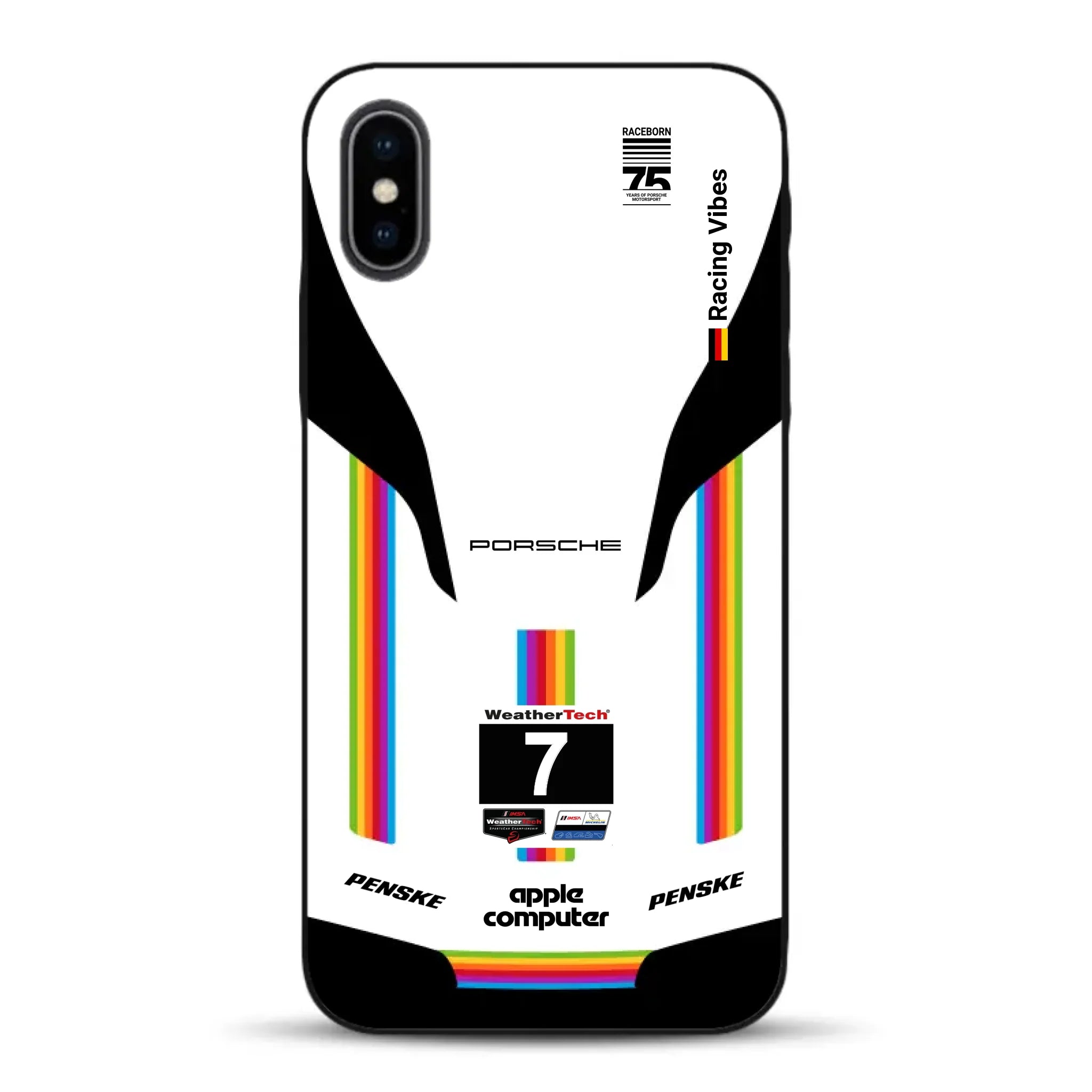 Porsche 963 Apple Retro Livery - Custodia per cellulare personalizzata per iPhone