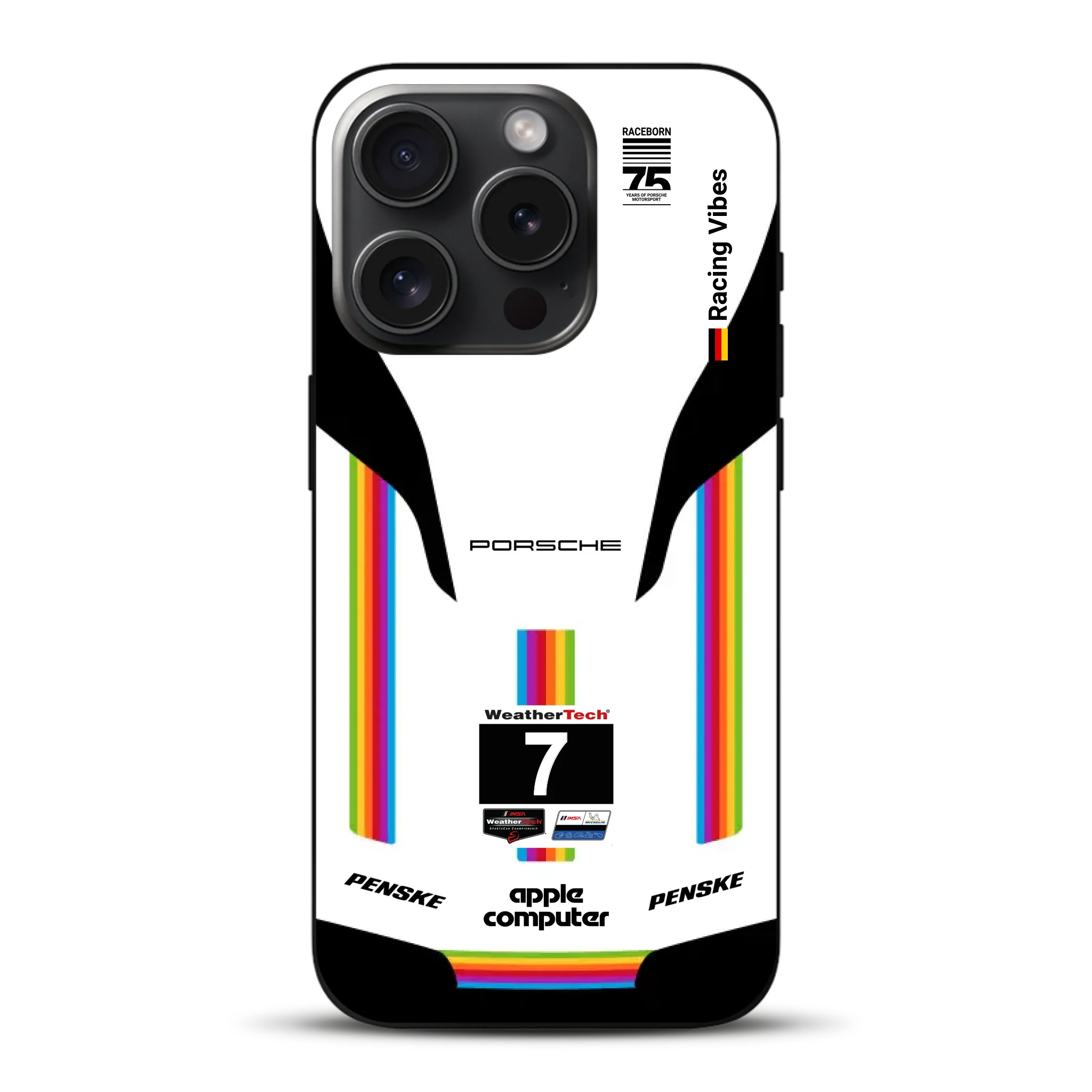 Porsche 963 Apple Retro Livery - Custodia per cellulare personalizzata per iPhone