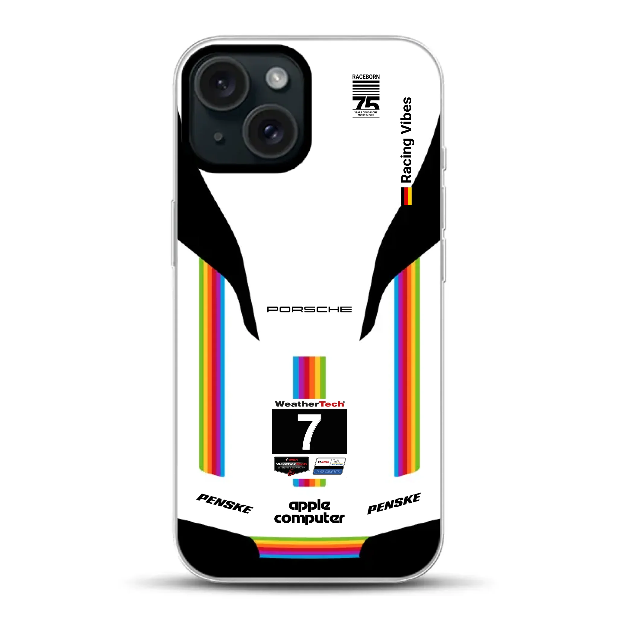 Porsche 963 Apple Retro Livery - Custodia per cellulare personalizzata per iPhone