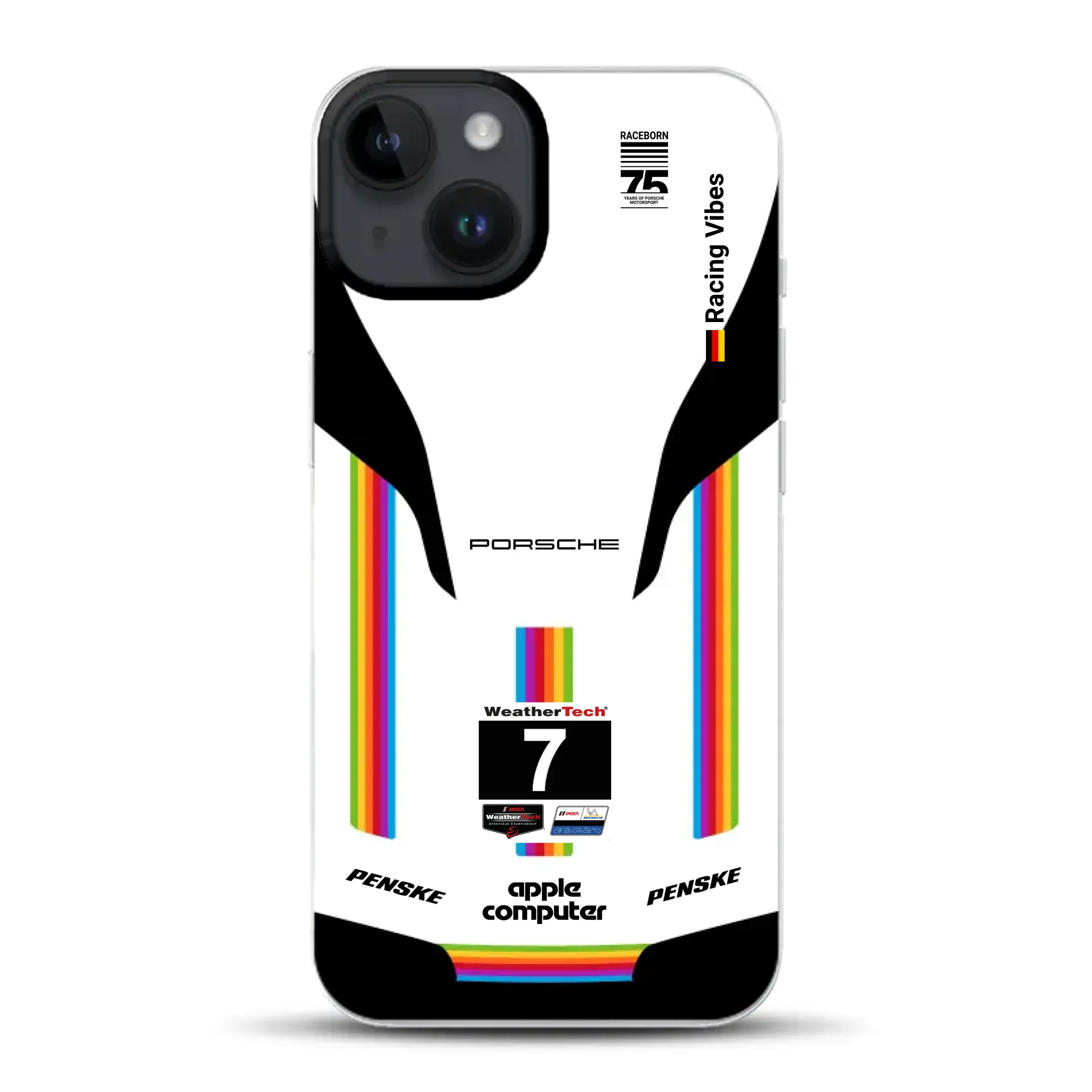 Porsche 963 Apple Retro Livery - Custodia per cellulare personalizzata per iPhone