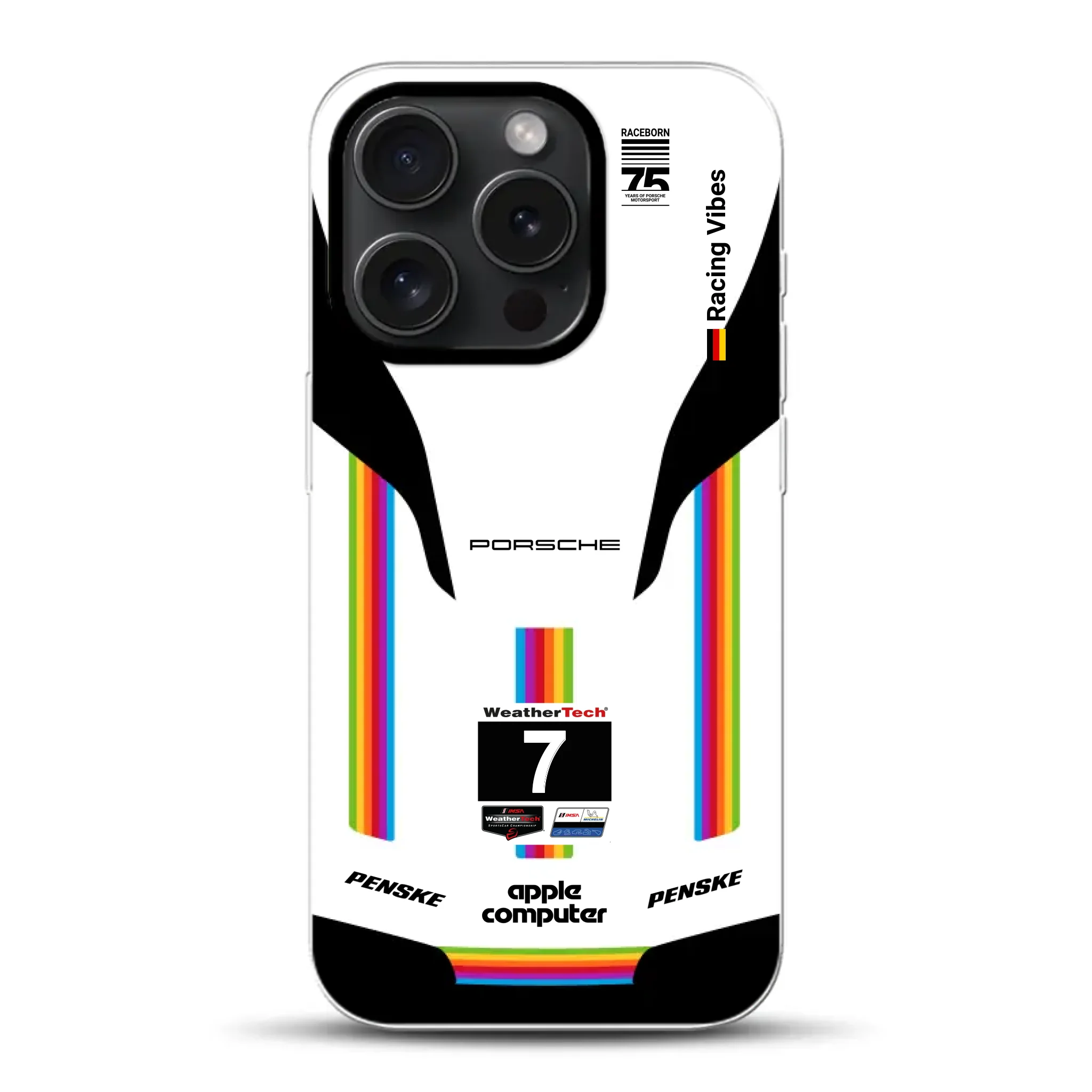 Porsche 963 Apple Retro Livery - Custodia per cellulare personalizzata per iPhone