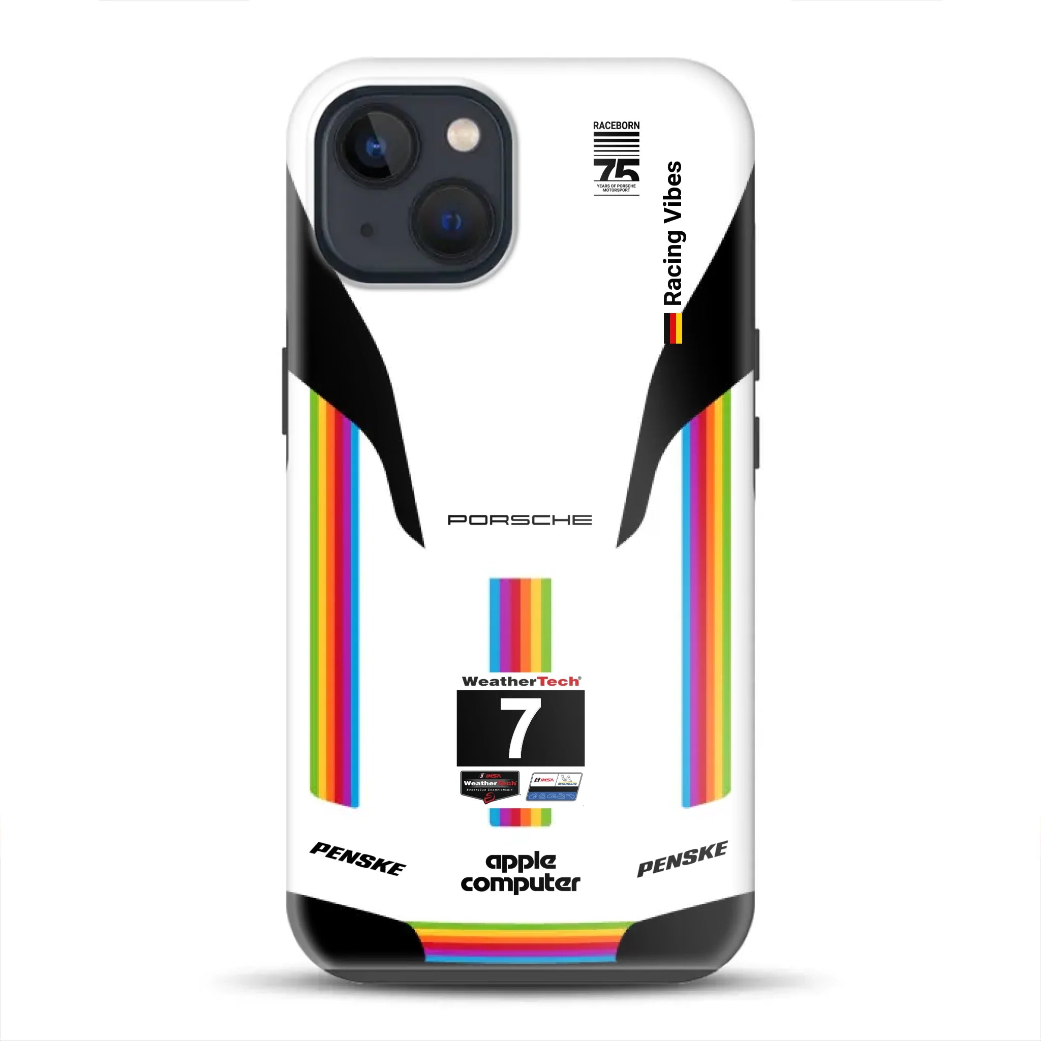 Porsche 963 Apple Retro Livery - Custodia premium personalizzata per iPhone