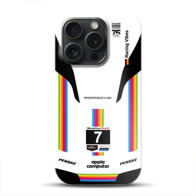 Porsche 963 Apple Retro Livery - Custodia premium personalizzata per iPhone