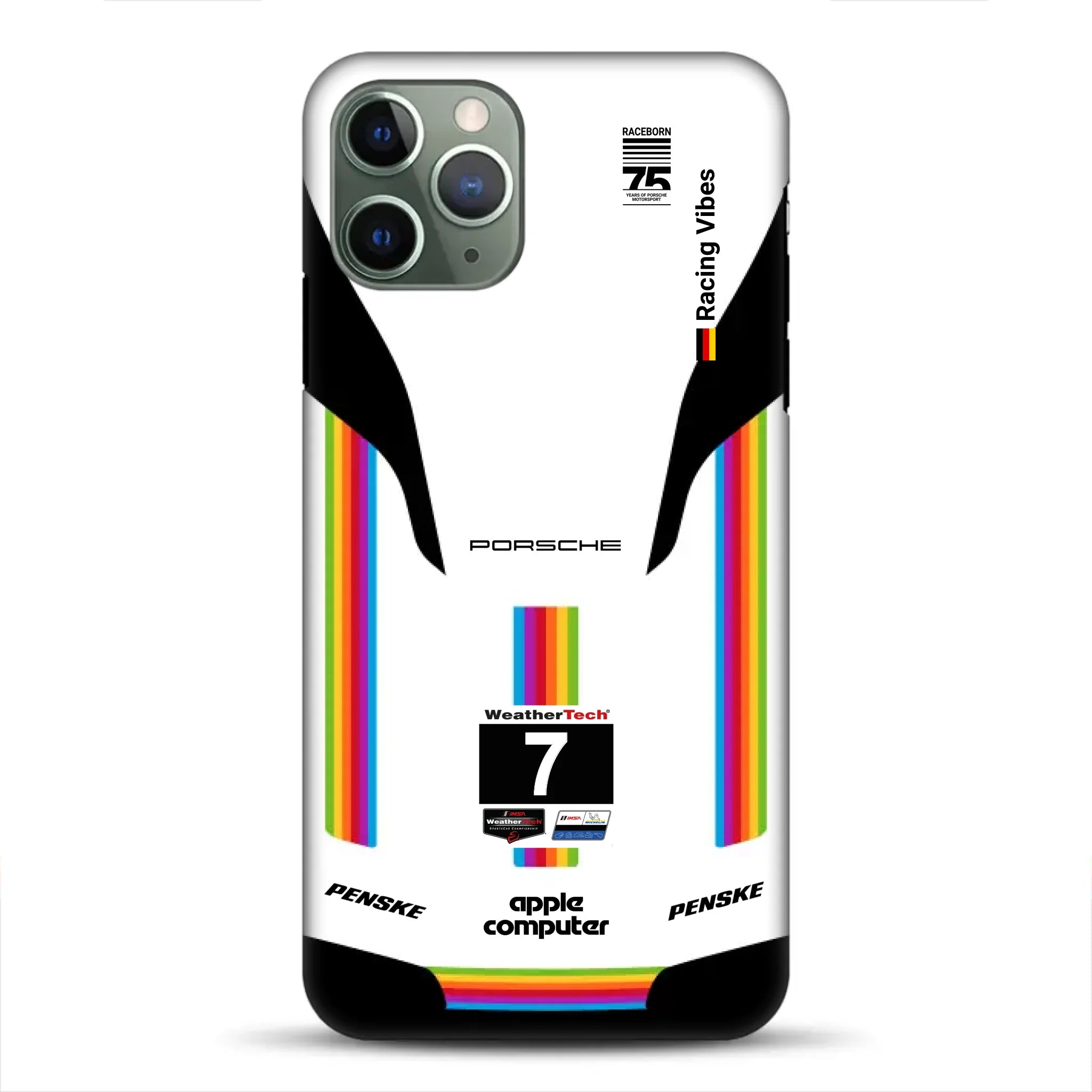 Porsche 963 Apple Retro Livery - Custodia premium personalizzata per iPhone