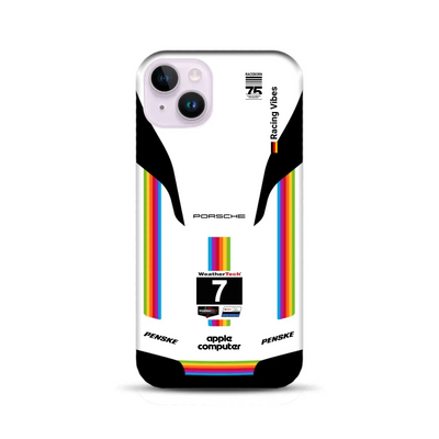 Porsche 963 Apple Retro Livery - Custodia premium personalizzata per iPhone