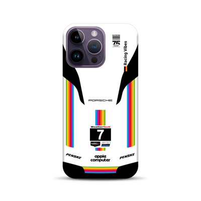 Porsche 963 Apple Retro Livery - Custodia premium personalizzata per iPhone