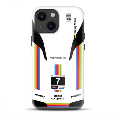 Porsche 963 Apple Retro Livery - Custodia premium personalizzata per iPhone