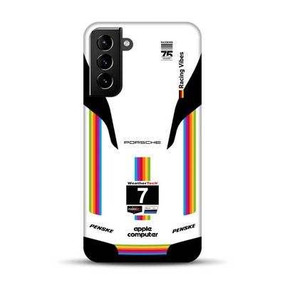 Porsche 963 Apple Retro Livery - Individuelle Premium Hülle für Samsung